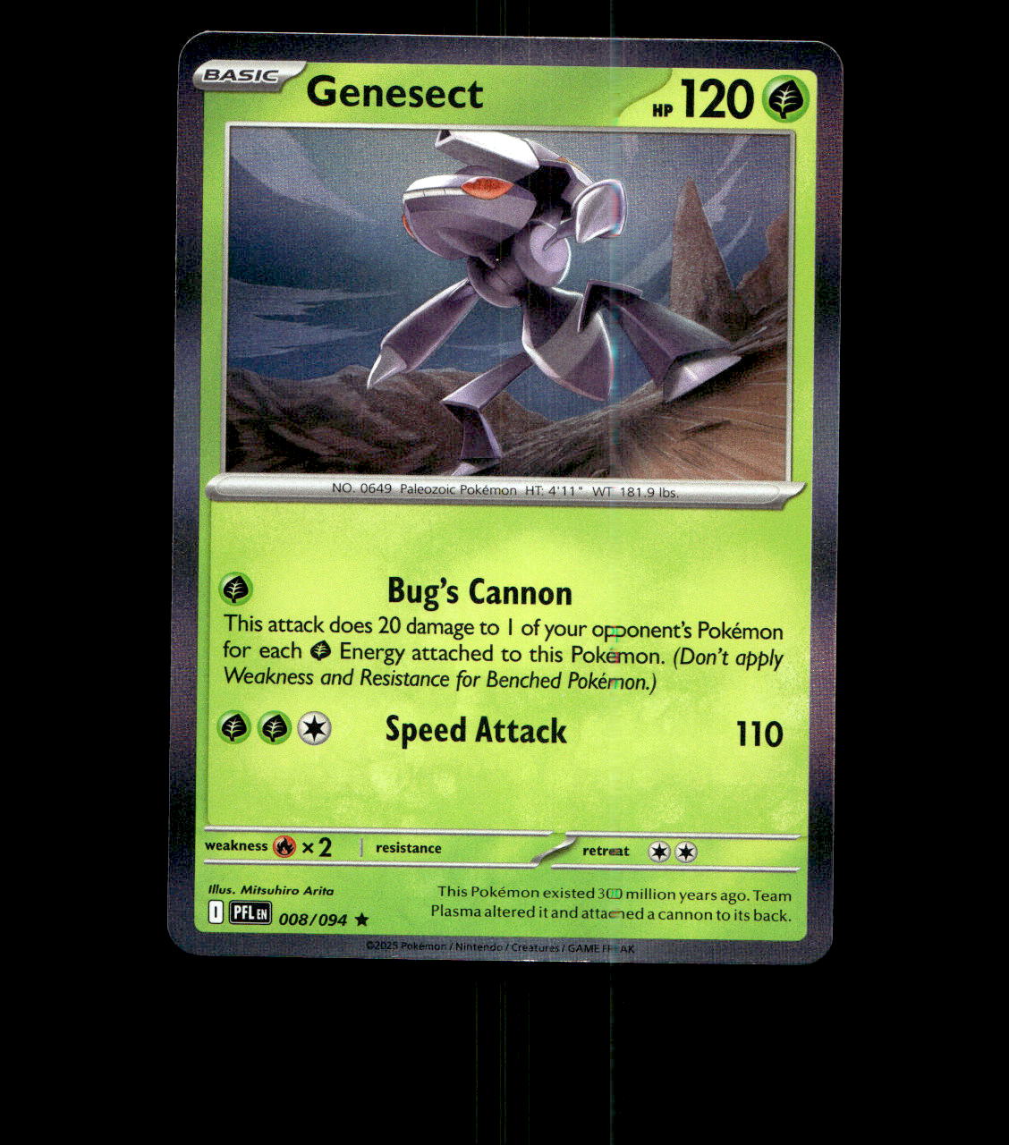 Genesect – 008/094 – Phantasmal Flames – Holo Near Mint