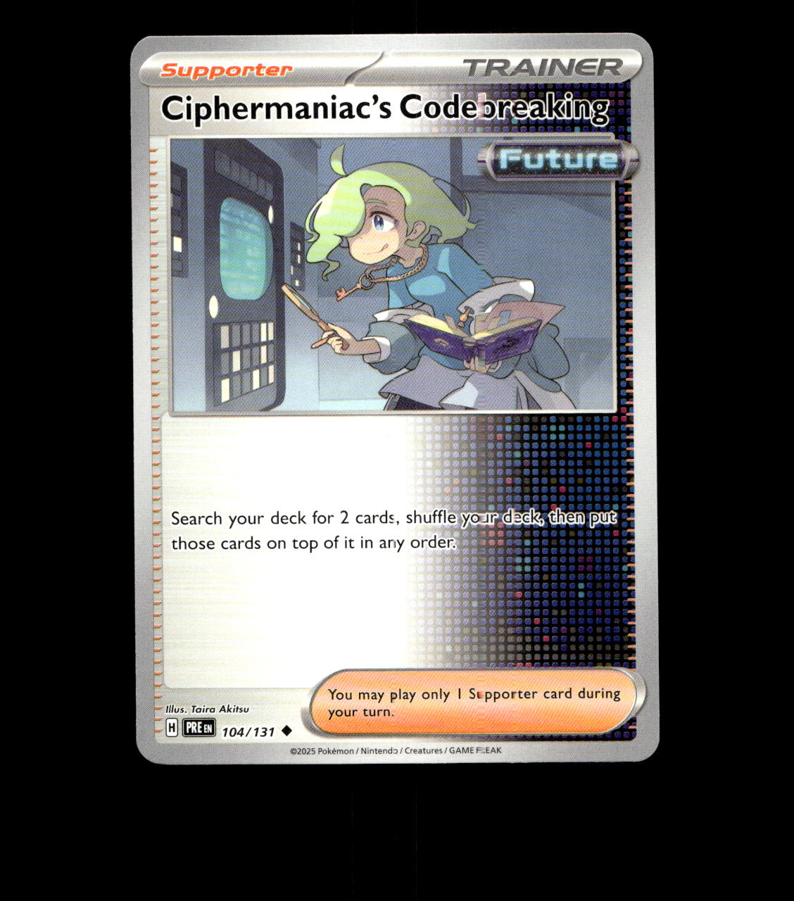 Ciphermaniac’s Codebreaking – 104/131 – Prismatic Evolutions – Near Mint