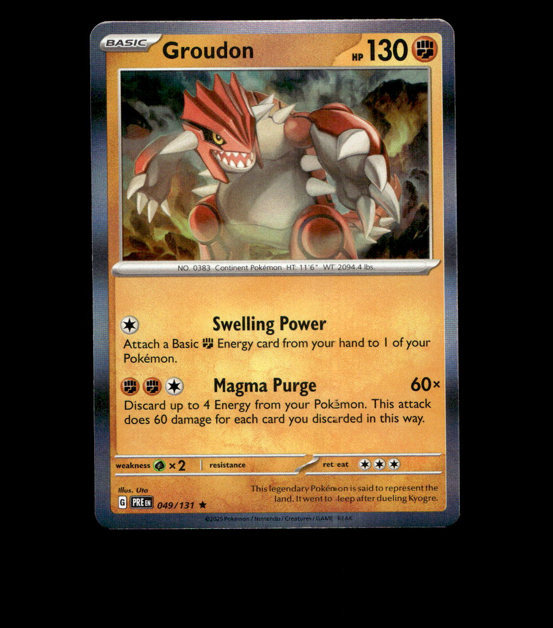 Groudon - 049/131 - Prismatic Evolutions - Holo Near Mint