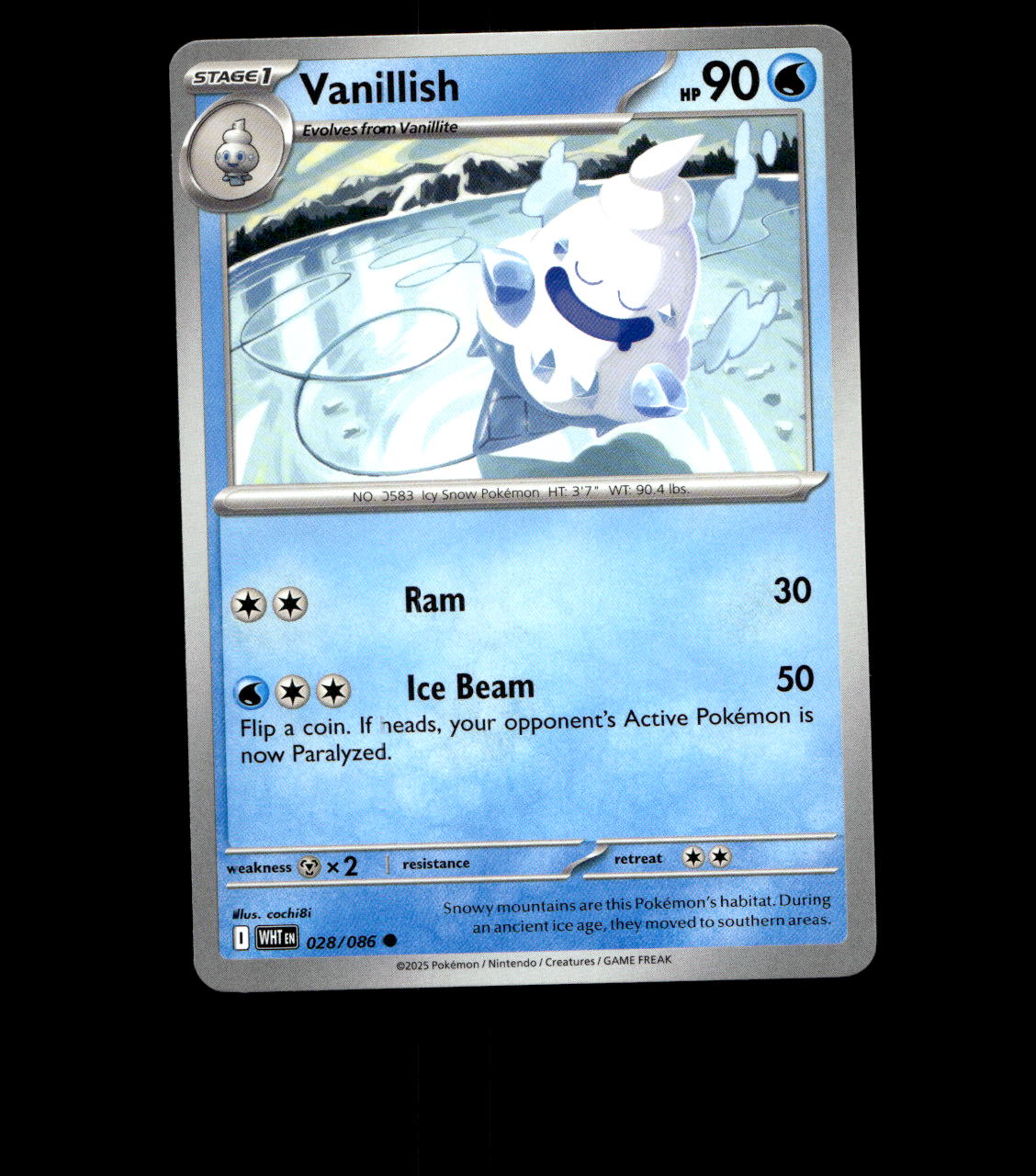 Vanillish – 028/086 – White Flare – Near Mint