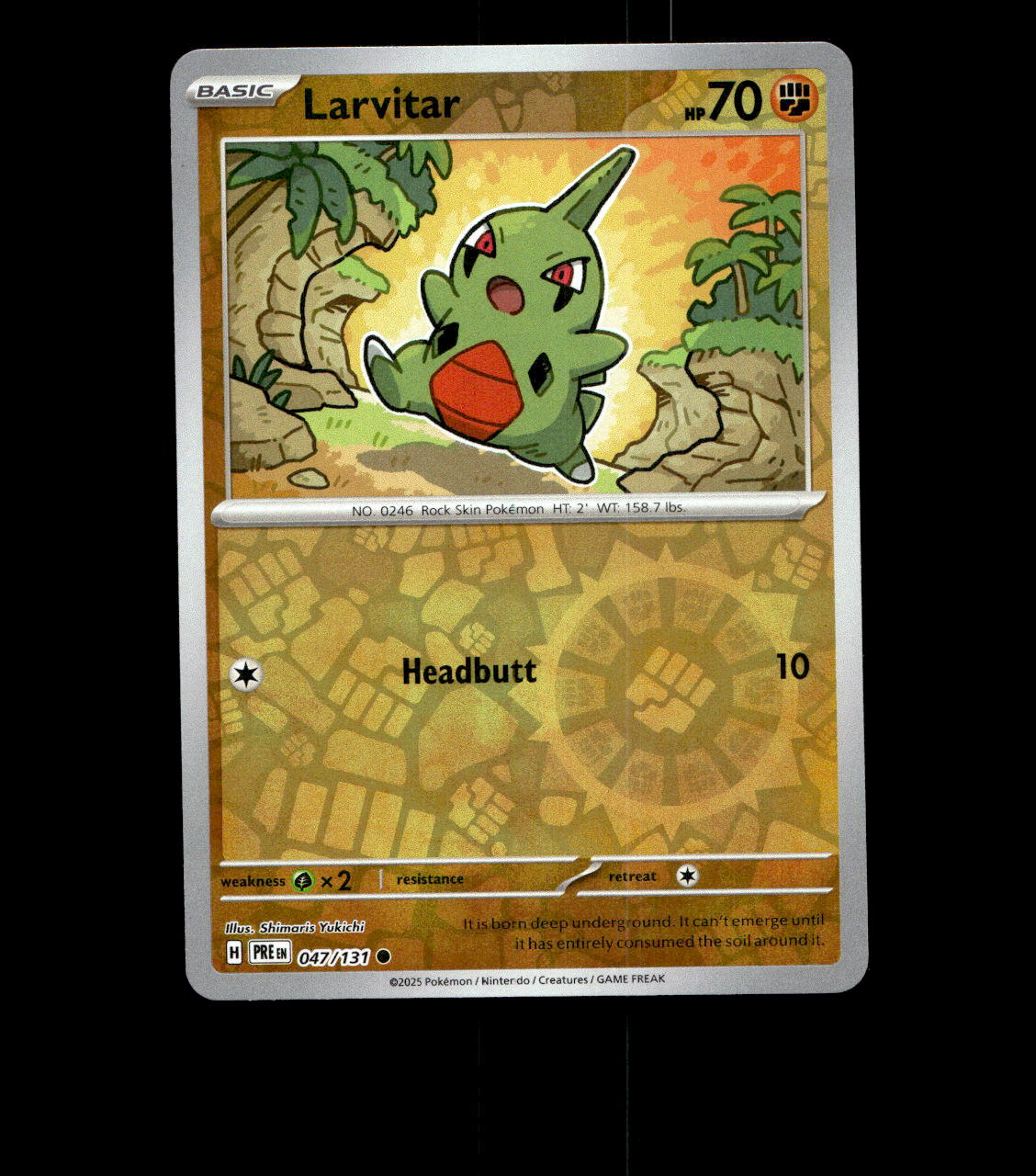 Larvitar - 047/131 - Prismatic Evolutions - Reverse Holofoil - Near Mint