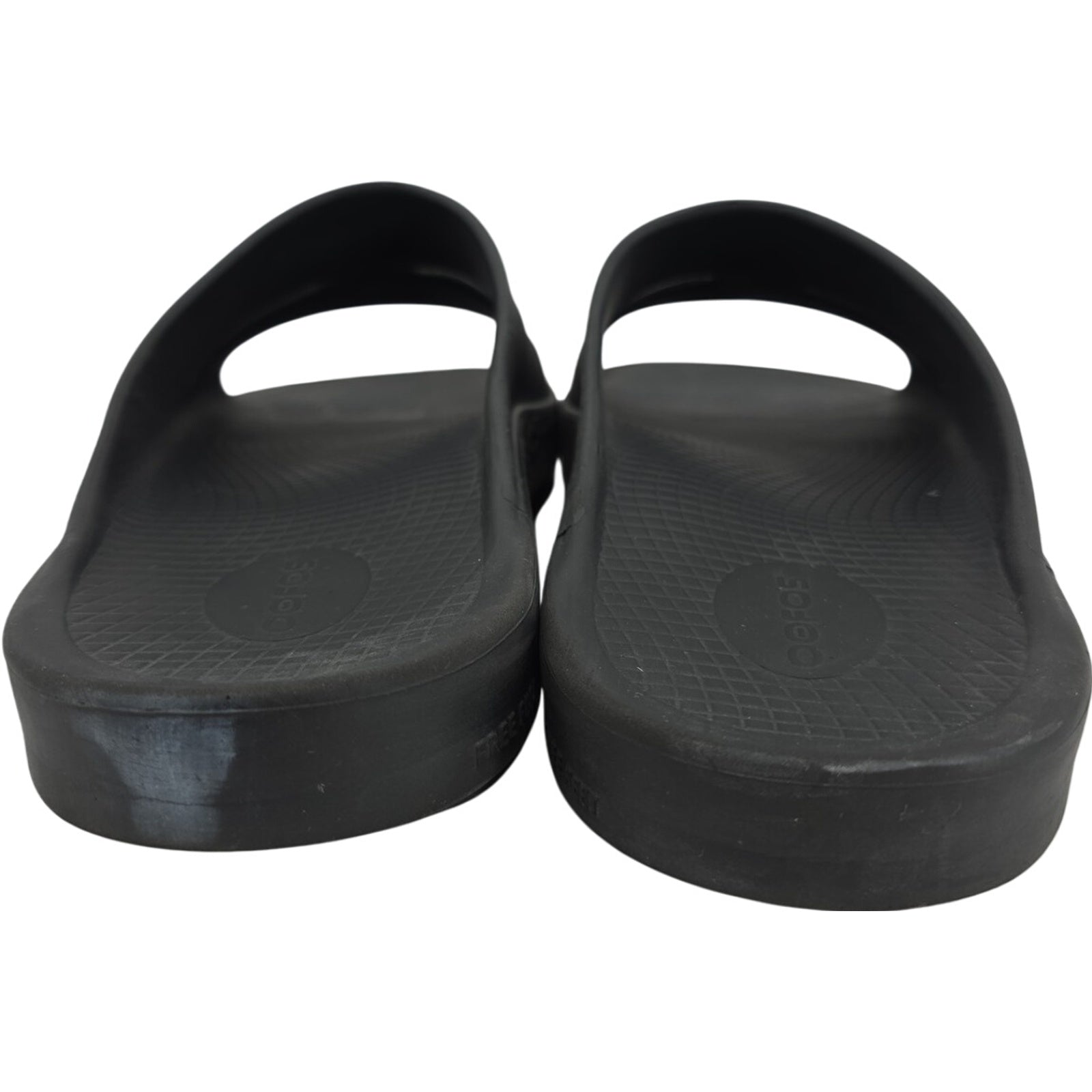 OOFOS OOahh Slide Sandals Black Size M13/W15 EU46 Recovery Comfort Footwear