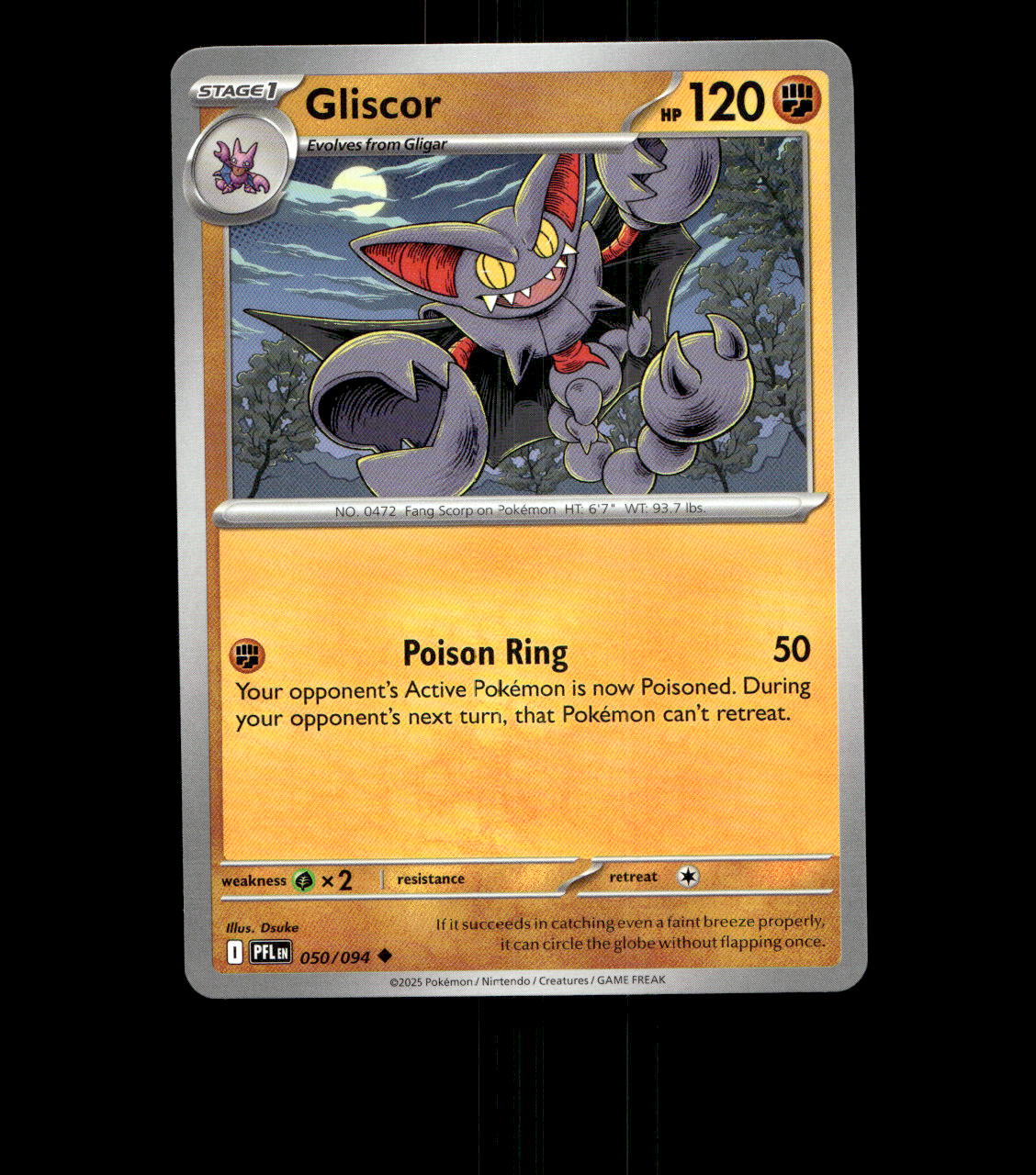 Gliscor – 050/094 – Phantasmal Flames – Near Mint