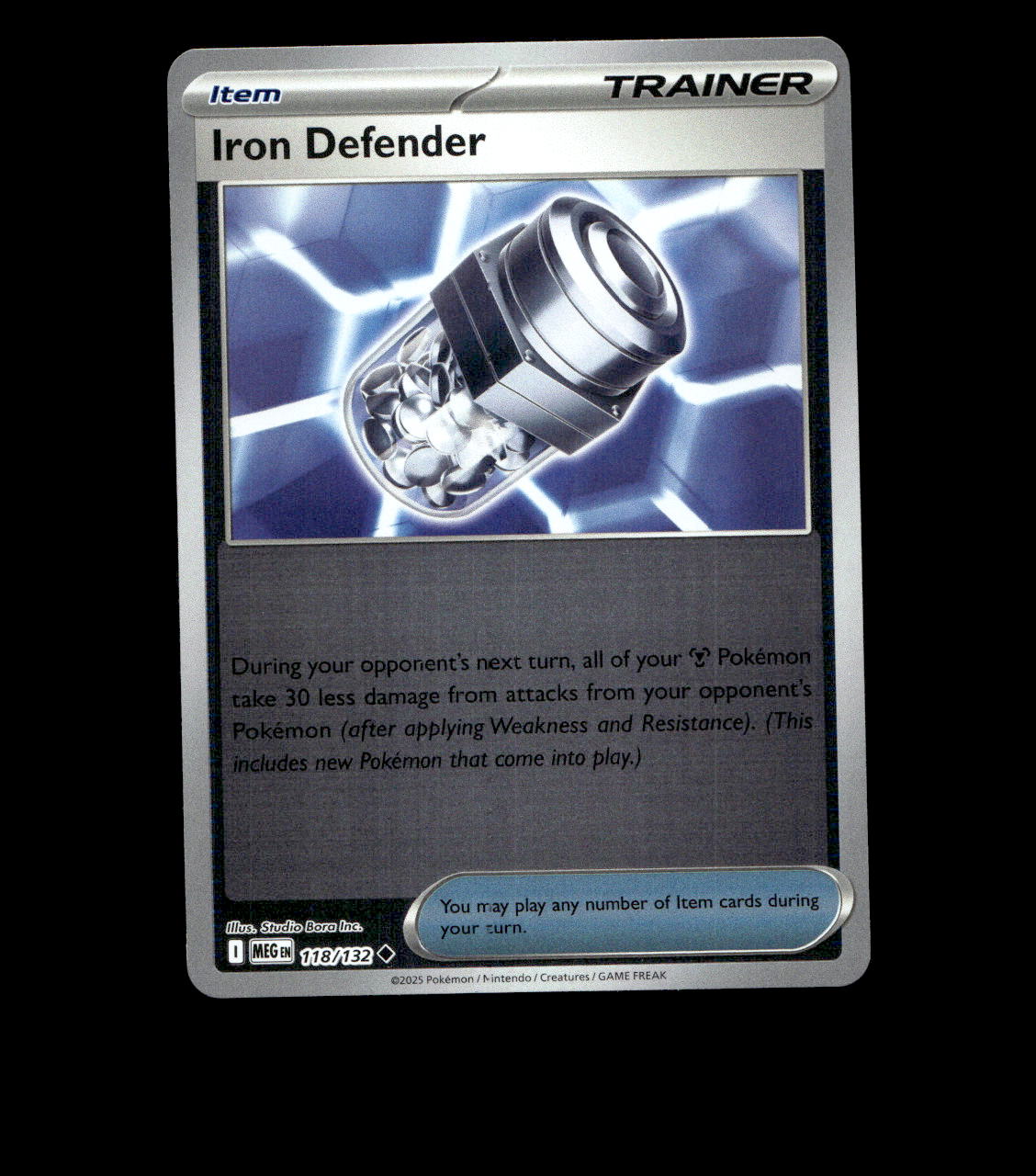 Iron Defender - 118/132 - Mega Evolution - Reverse Holo Near Mint
