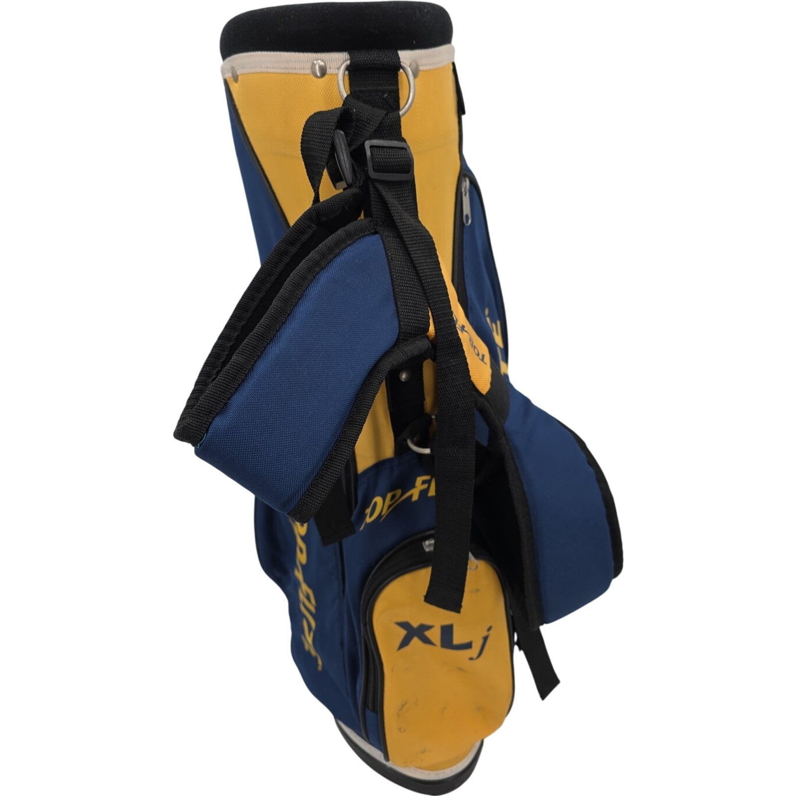 Top Flite XLj Junior 3 Divider Golf Bag w/ Stand Side Pockets Zipper Carry Strap