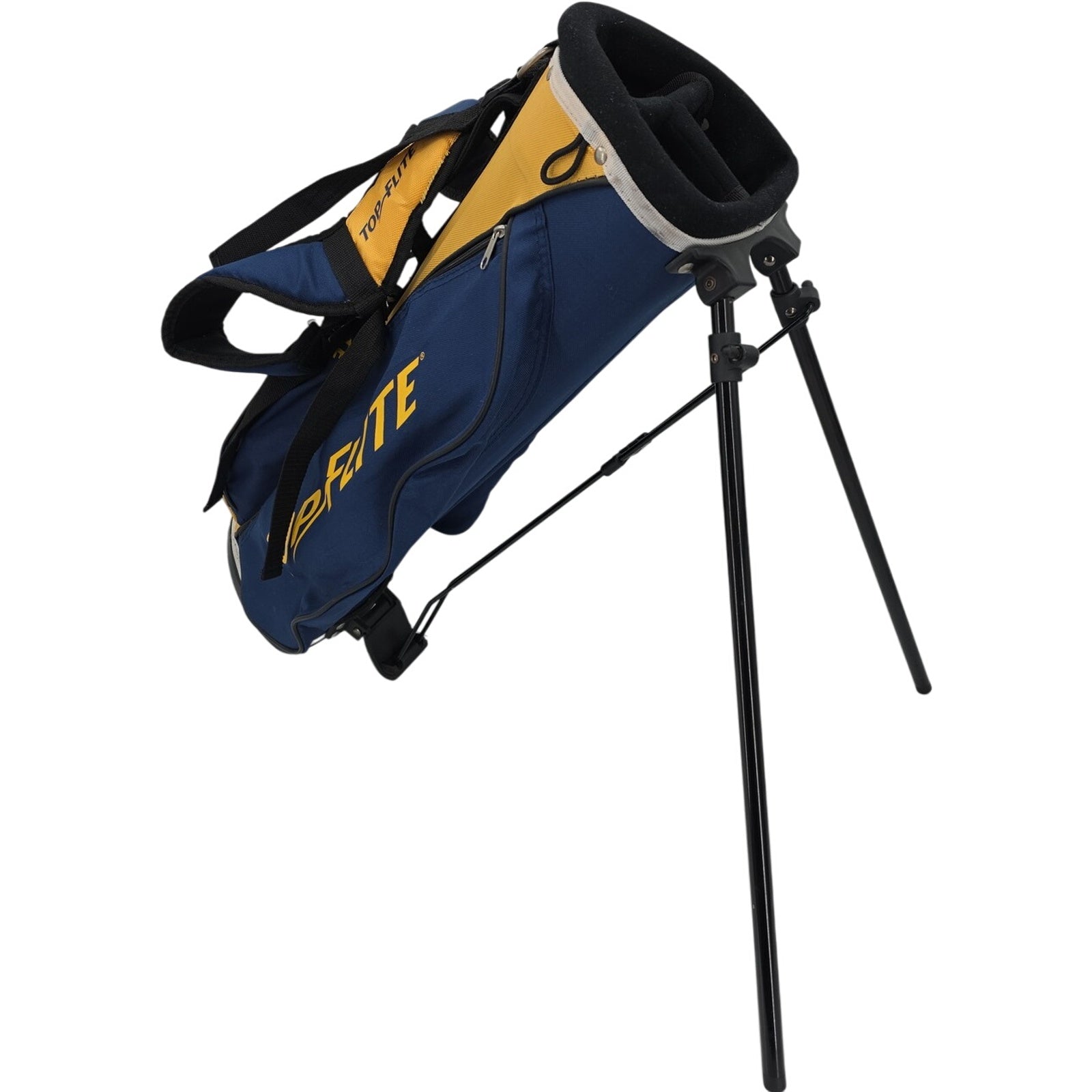 Top Flite XLj Junior 3 Divider Golf Bag w/ Stand Side Pockets Zipper Carry Strap