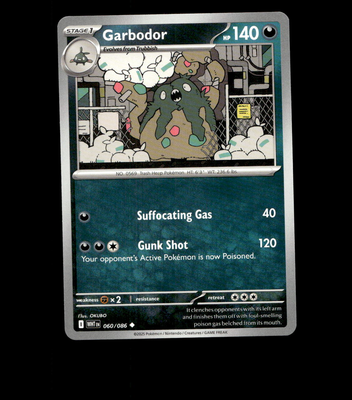 Garbodor - 060/086 - White Flare - Near Mint Non Holo