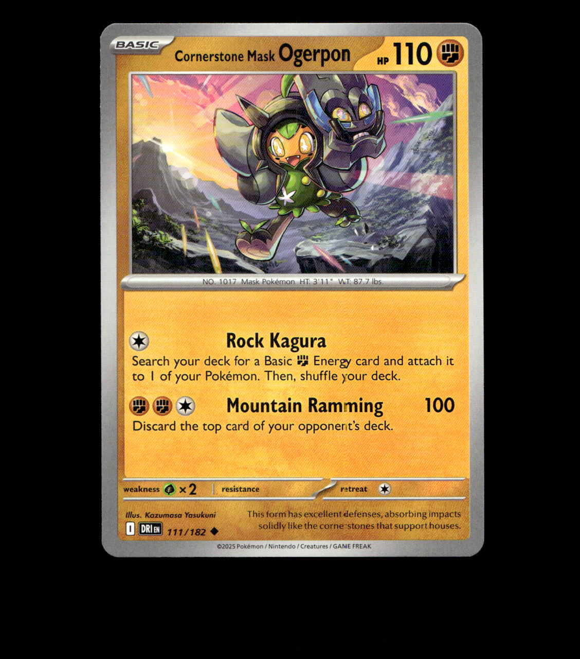 Cornerstone Mask Ogerpon - 111/182 - Destined Rivals - Near Mint Non Holo