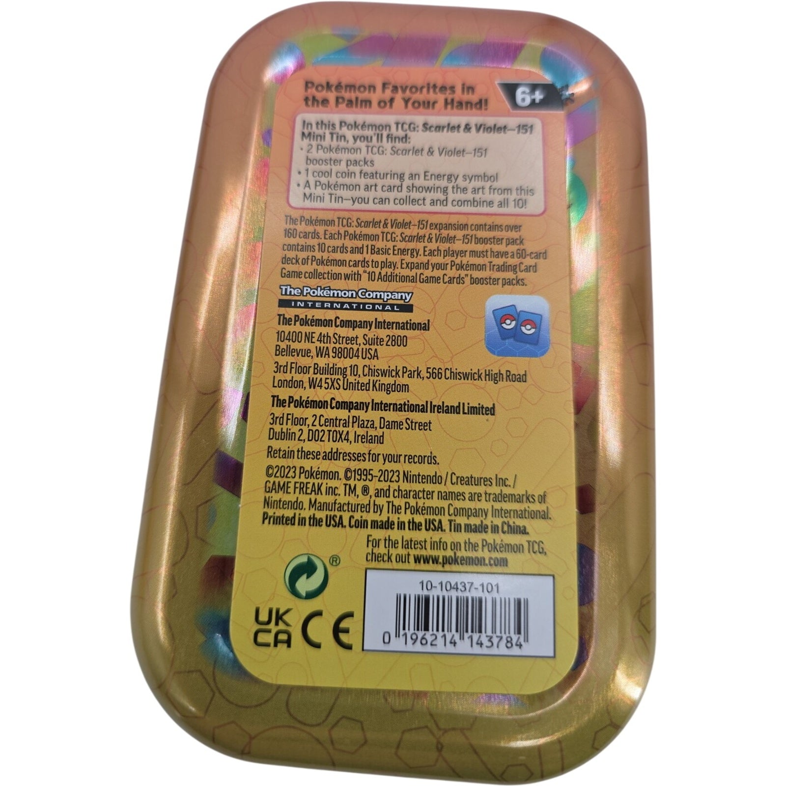 Pokemon TCG Scarlet & Violet 151 Mini Tin Display - 10 Mini Tins