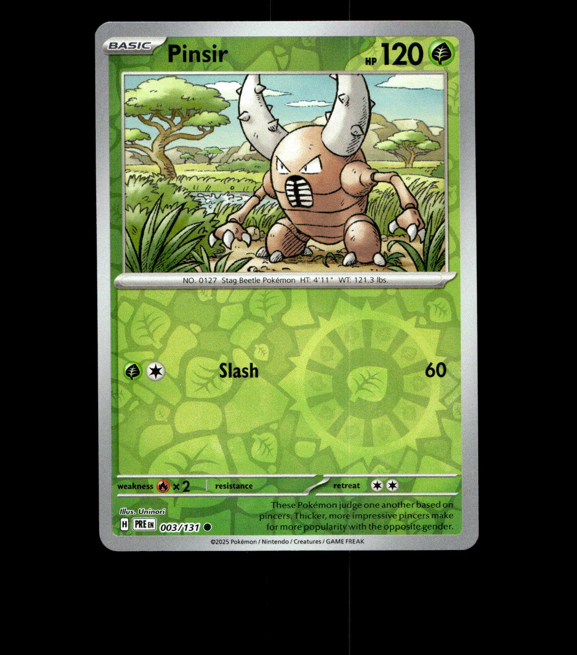 Pinsir - 003/131 - Prismatic Evolutions - Near Mint Reverse Holofoil