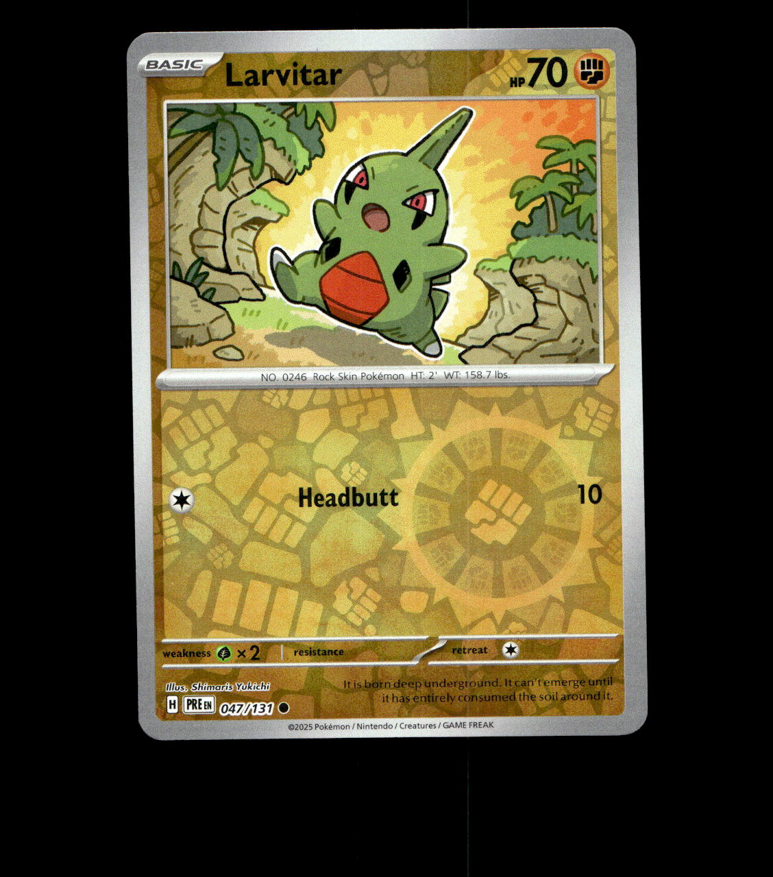 Larvitar - 047/131 - Prismatic Evolutions - Near Mint Reverse Holofoil
