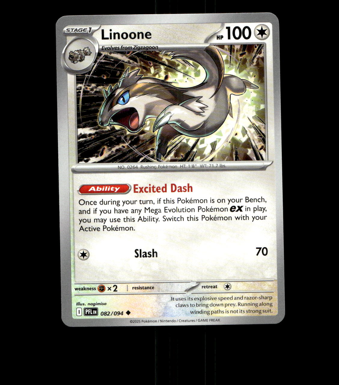 Linoone – 082/094 – Phantasmal Flames – Near Mint