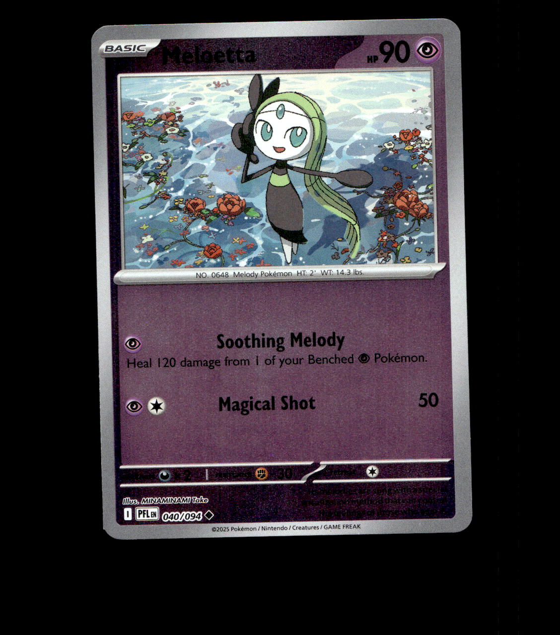 Meloetta – 040/094 – Phantasmal Flames – Reverse Holo Near Mint Pokemon Card TCG
