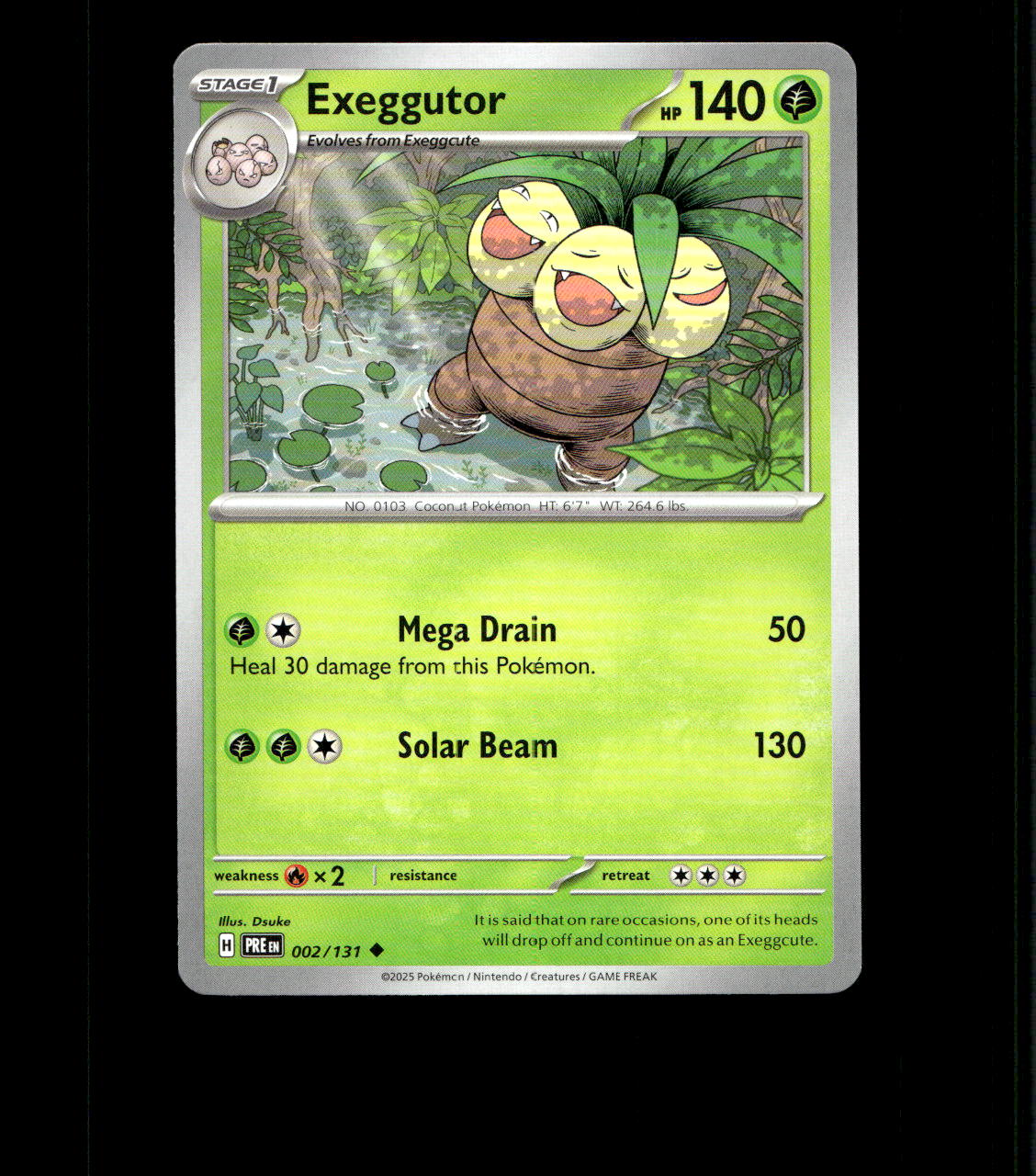 Exeggutor - 002/131 - Prismatic Evolutions - Near Mint