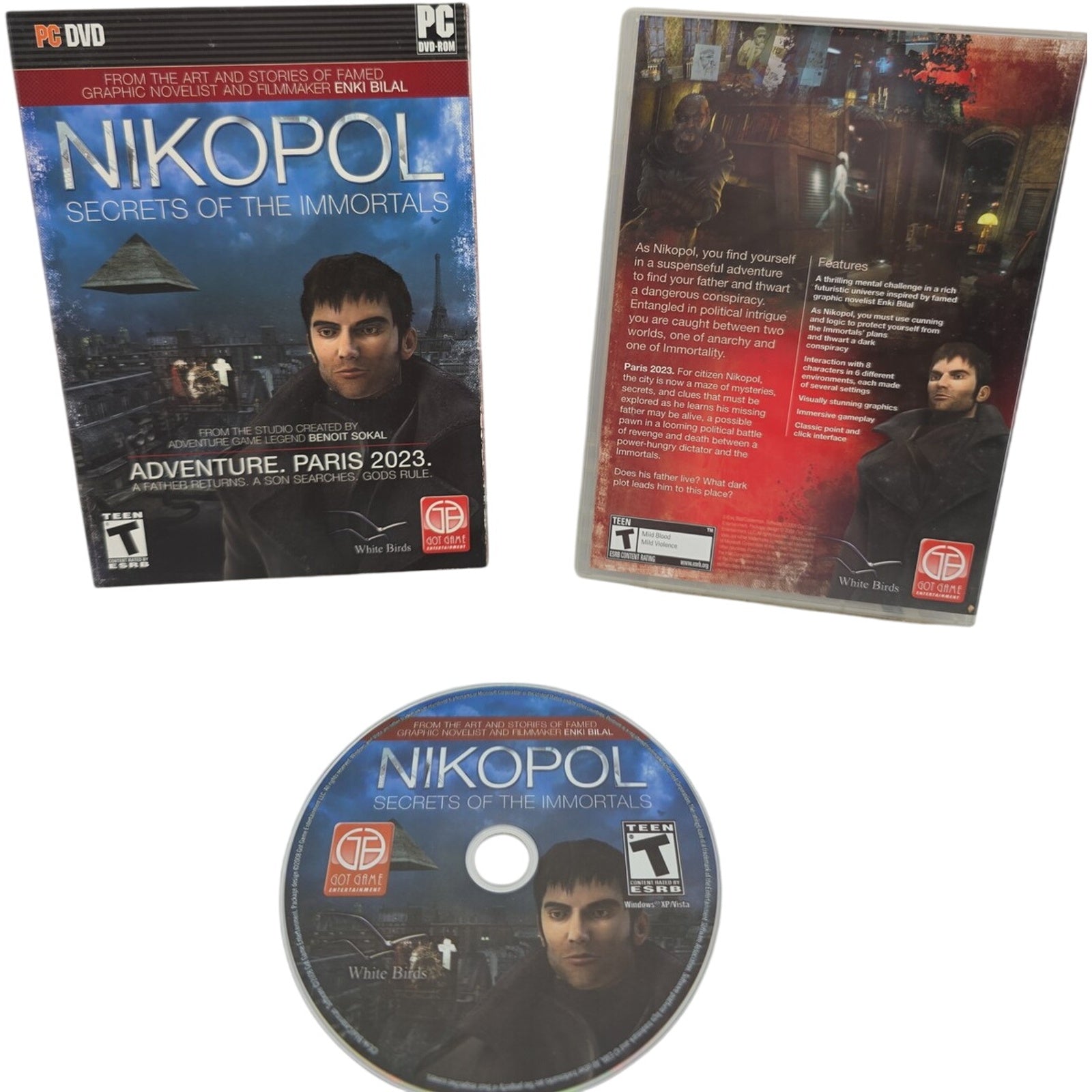 Nikopol Secrets of the Immortals PC 2008 Got Game Entertainment with Box Tested