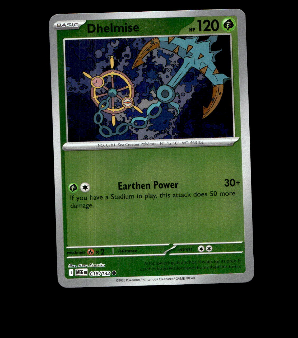 Dhelmise - 018/132 - Mega Evolution - Reverse Holo Near Mint