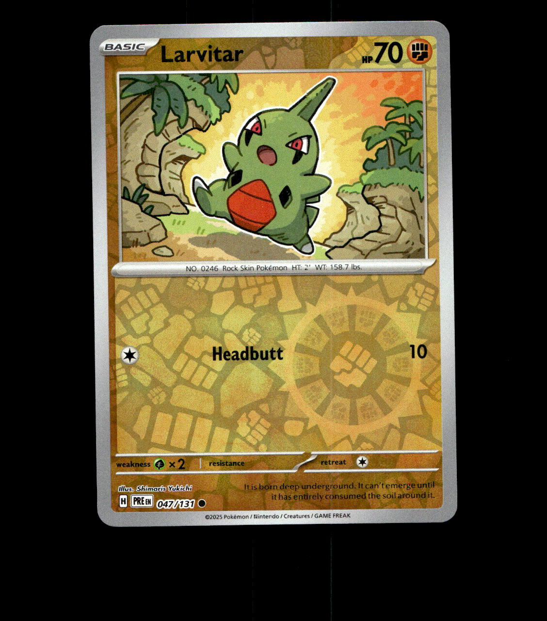 Larvitar - 047/131 - Prismatic Evolutions - Near Mint Reverse Holofoil