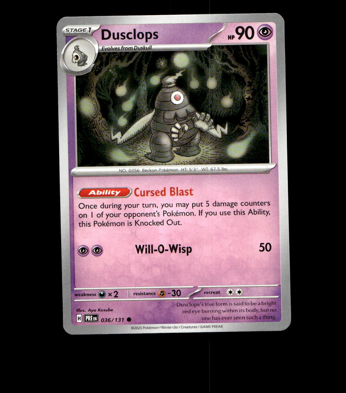 Dusclops - 036/131 - Prismatic Evolutions - Near Mint