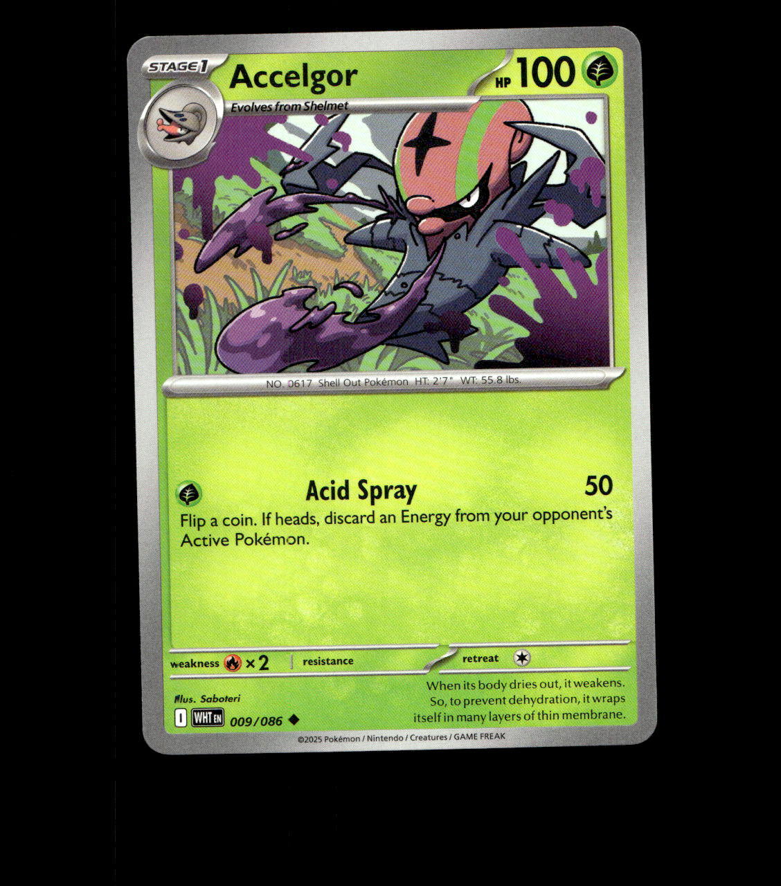 Accelgor – 009/086 – White Flare – Normal – Near Mint