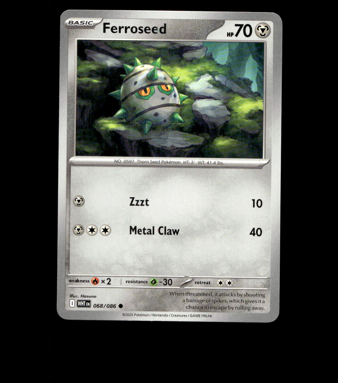 Ferroseed – 068/086 – White Flare – Normal – Near Mint