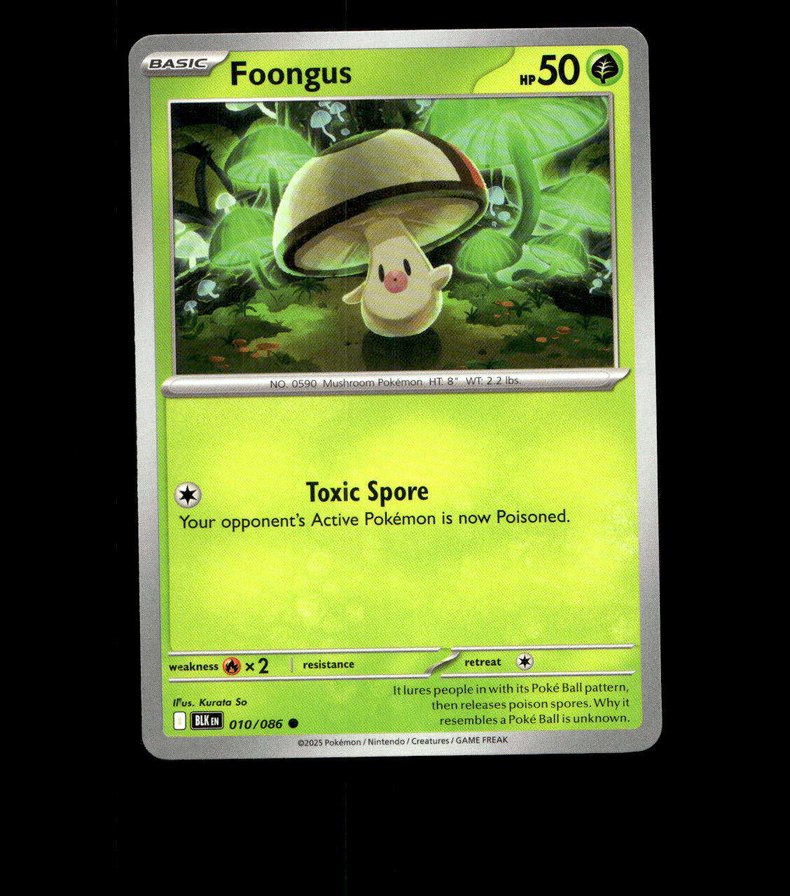 Foongus – 010/086 – Black Bolt – Normal – Near Mint