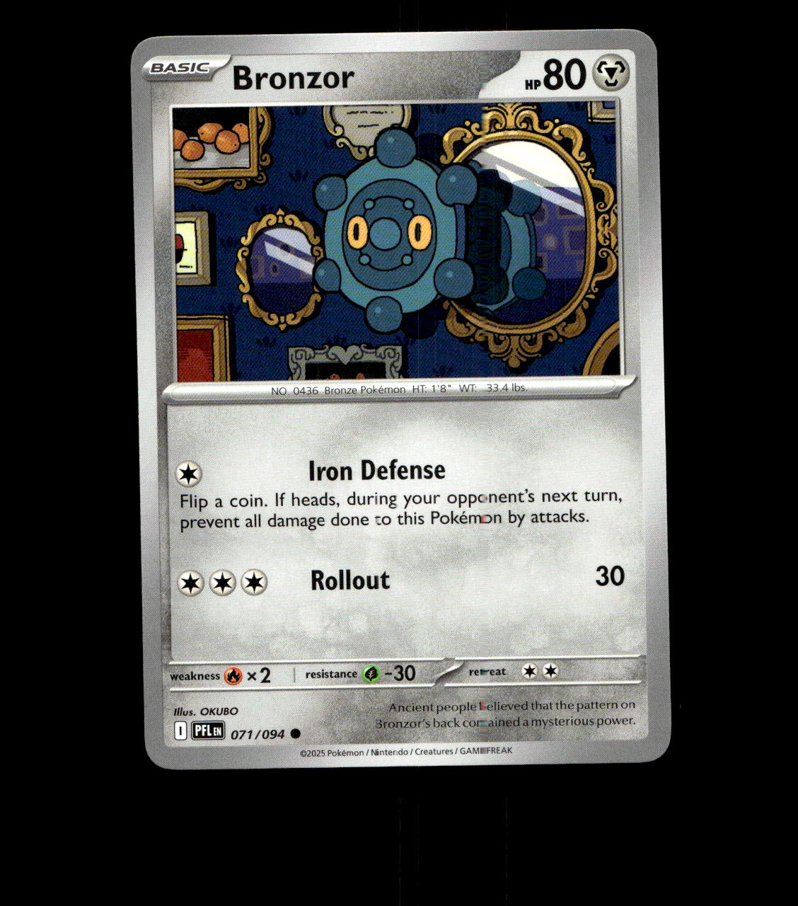 Bronzor – 071/094 – Phantasmal Flames – Near Mint