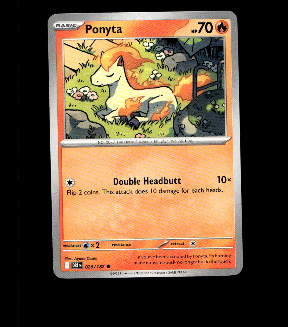 Ponyta - 029/182 - Destined Rivals - Near Mint Non Holo