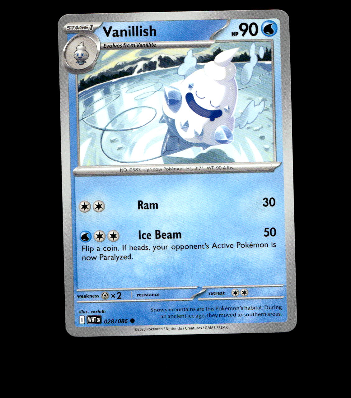 Vanillish – 028/086 – White Flare – Normal – Near Mint