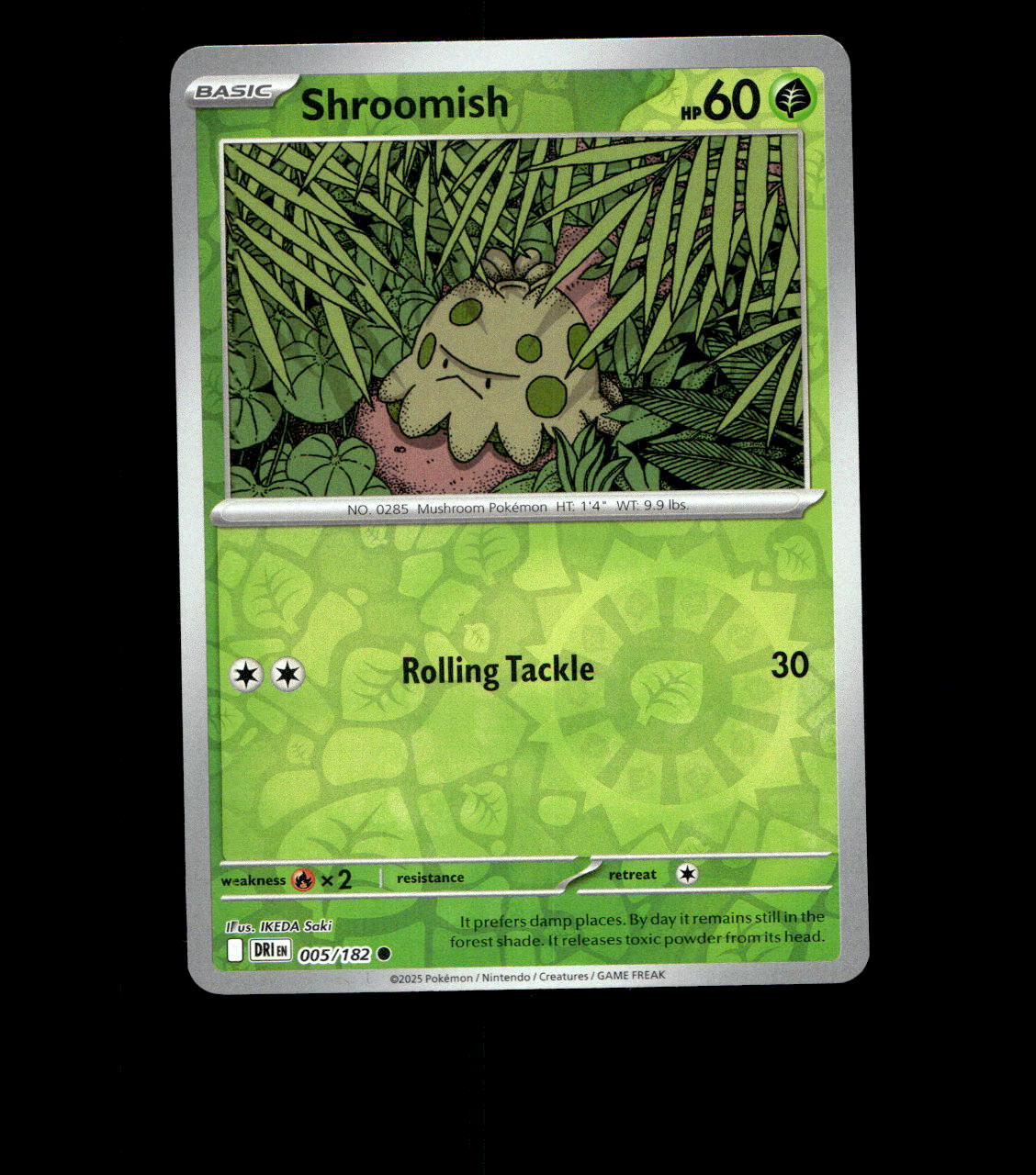 Shroomish – 005/182 – Destined Rivals – Reverse Holo - Near Mint