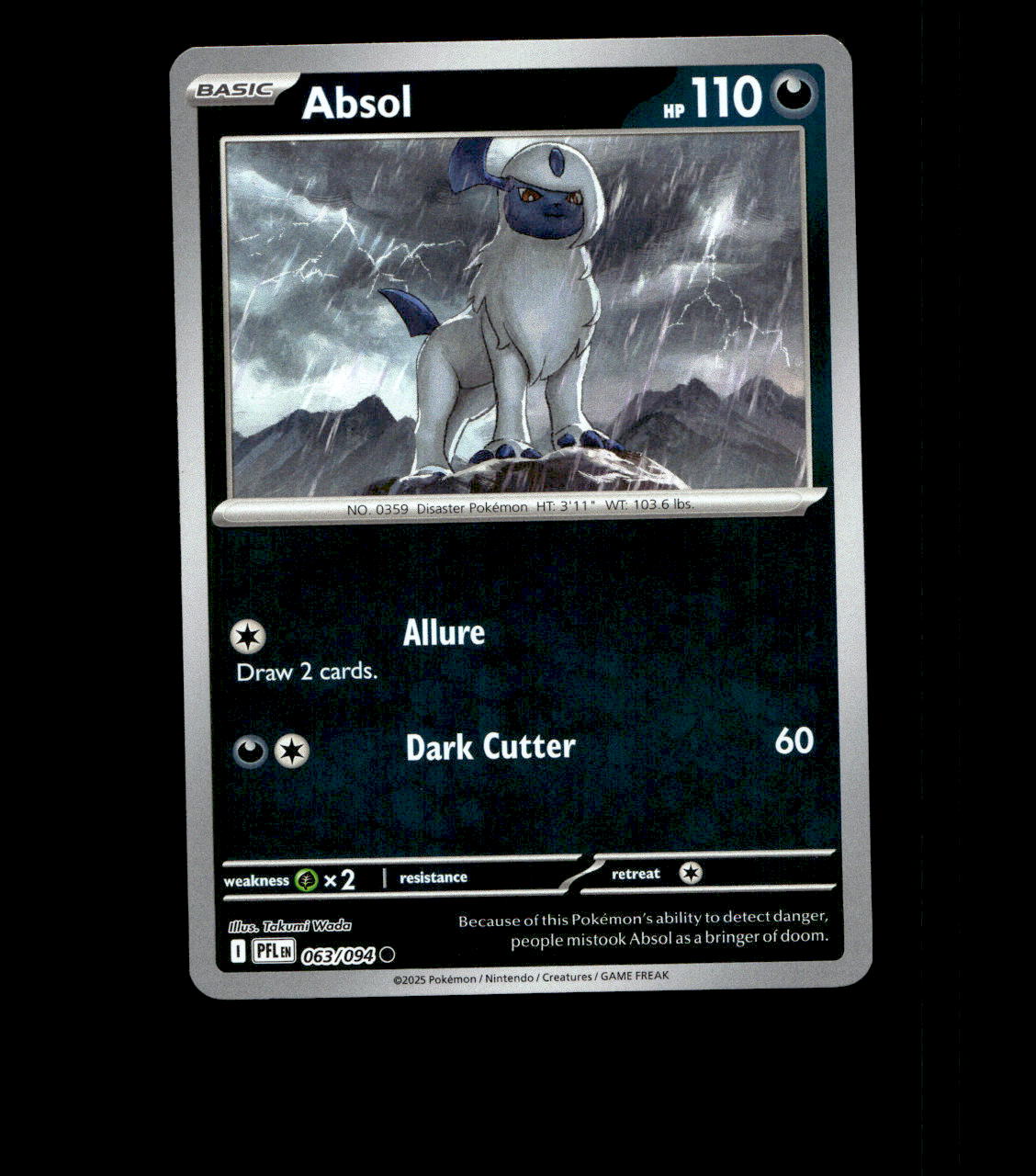 Absol – 063/094 – Phantasmal Flames – Near Mint