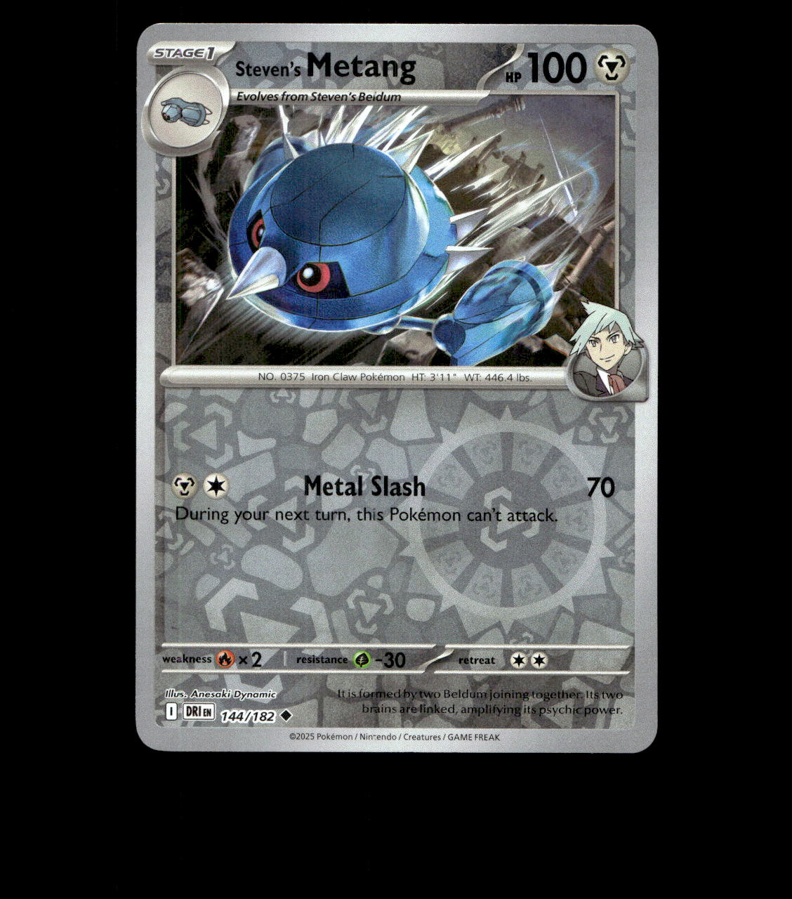 Steven’s Metang – 144/182 – Destined Rivals – Reverse Holo – Near Mint