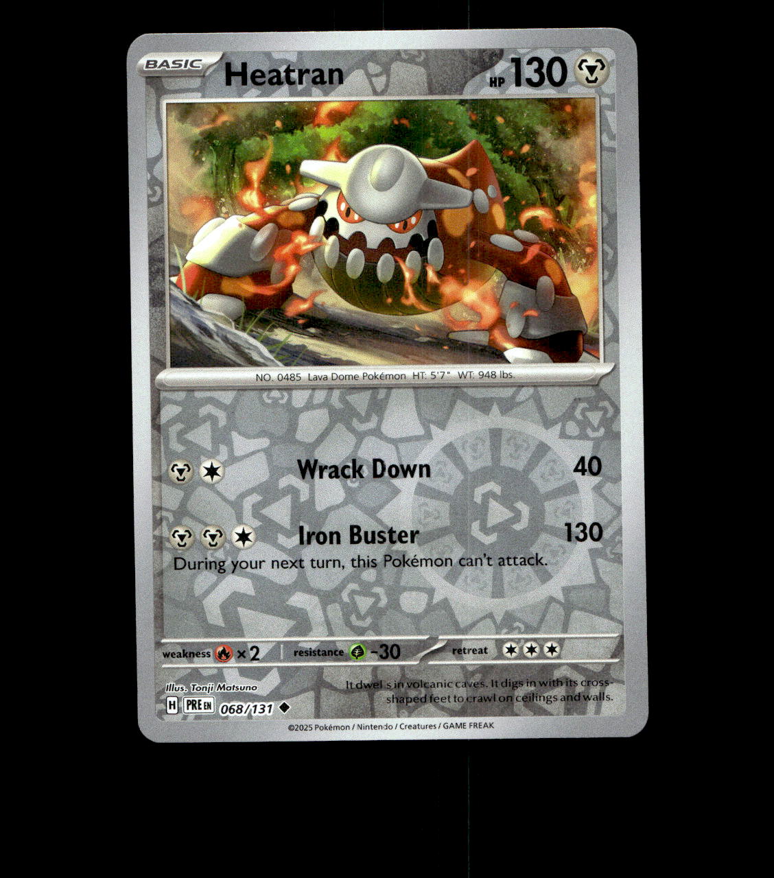 Heatran - 068/131 - Prismatic Evolutions - Near Mint Reverse Holofoil
