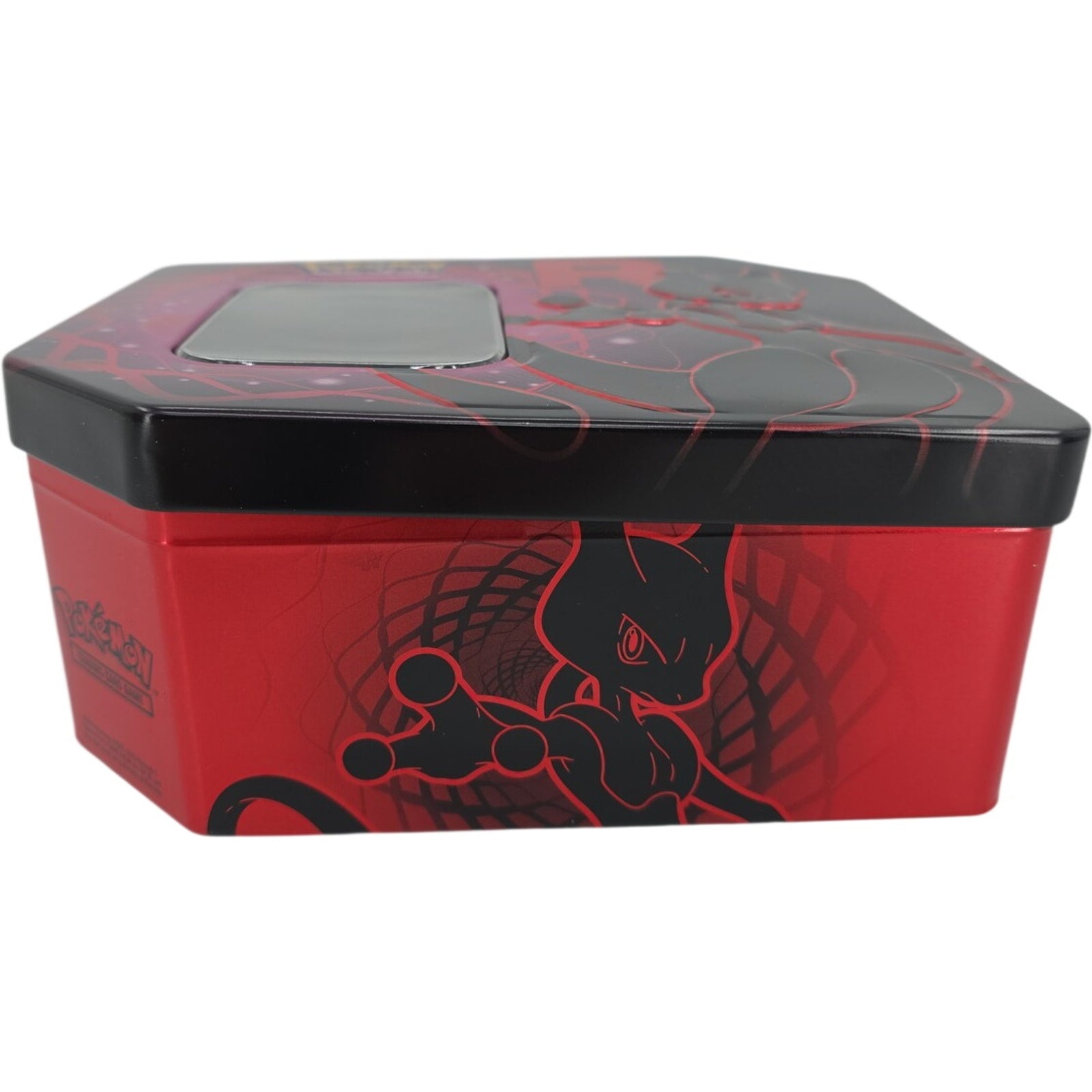 Pokémon TCG Team Rocket Mewtwo ex EMPTY Tin Metal Case Red Black