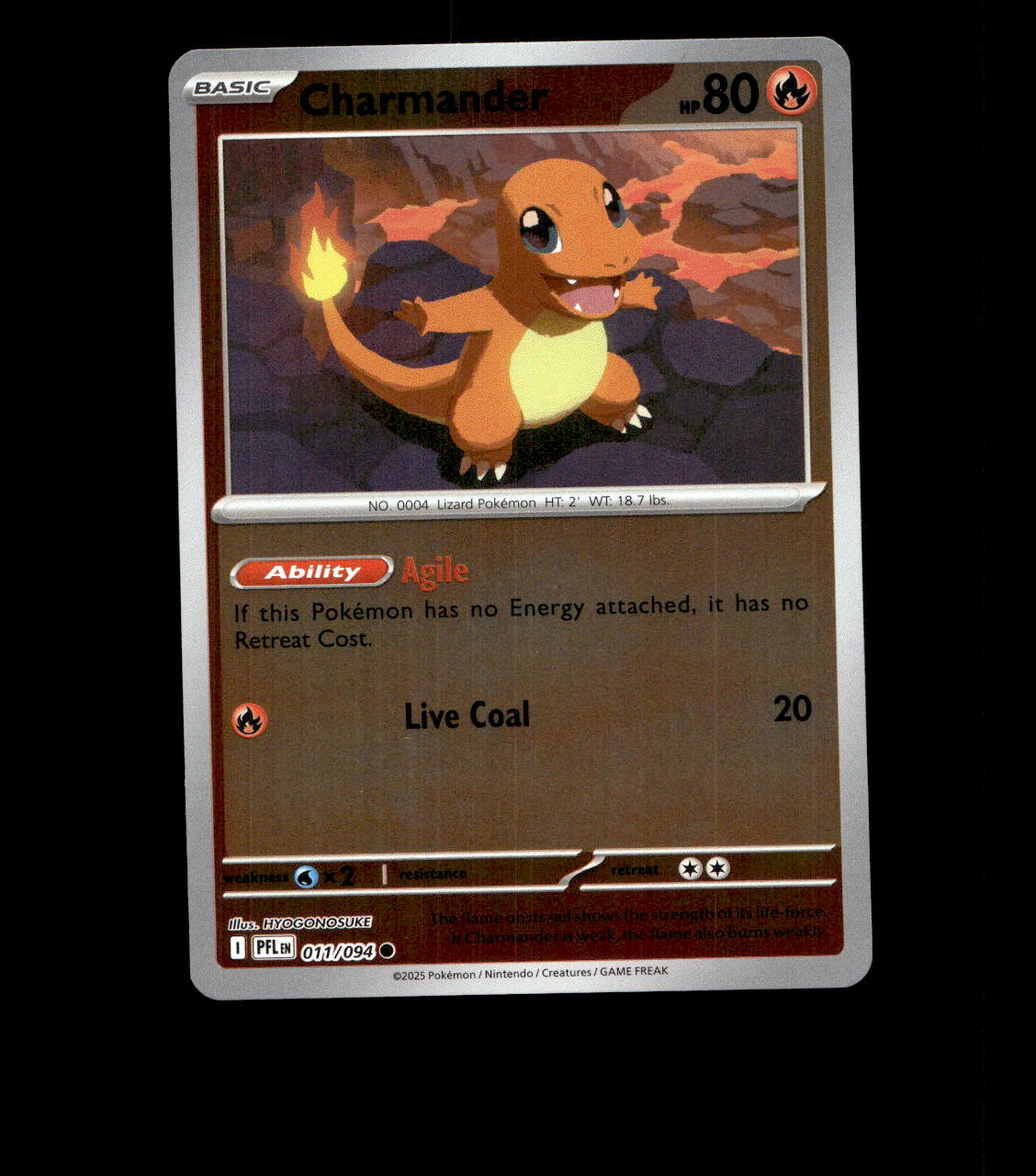 Charmander – 011/094 – Phantasmal Flames – Reverse Holo Near Mint