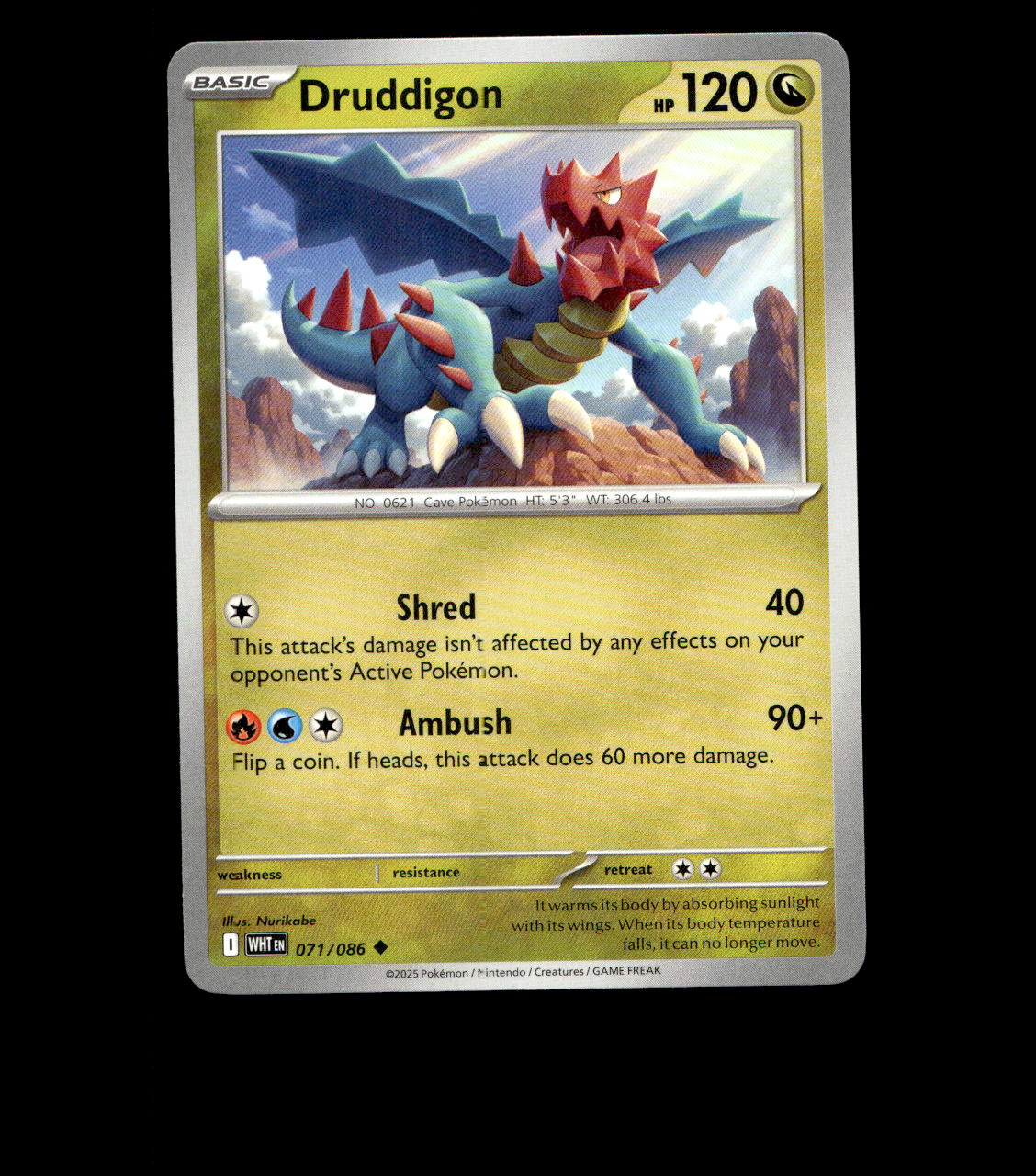 Druddigon – 071/086 – White Flare – Normal – Near Mint