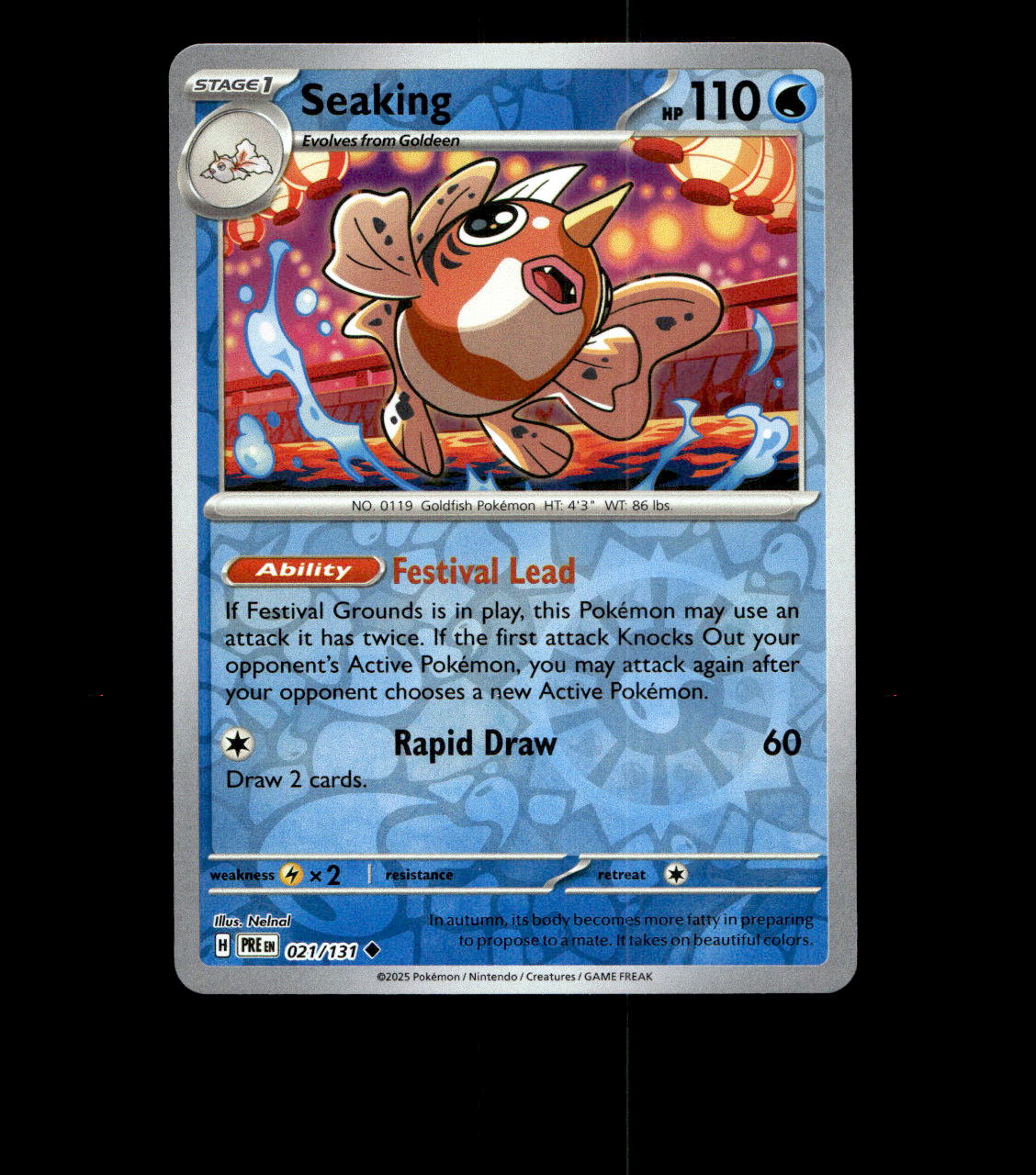 Seaking - 021/131 - Prismatic Evolutions - Near Mint Reverse Holofoil