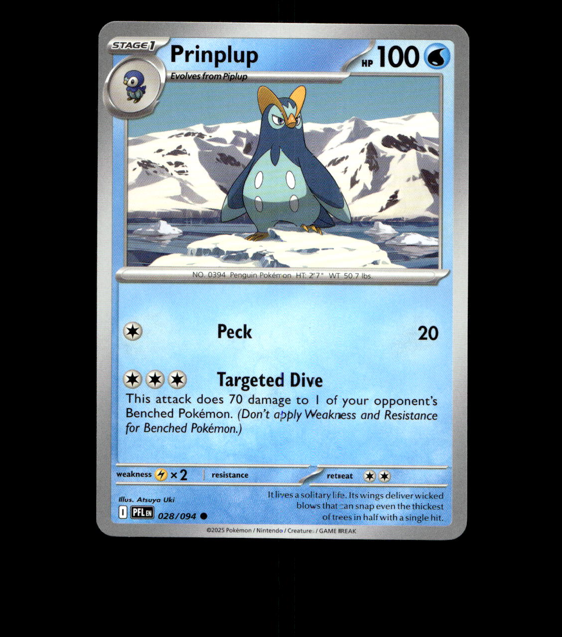 Prinplup - 028/094 - Phantasmal Flames - Near Mint