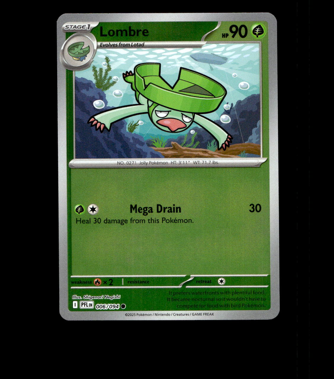 Lombre – 006/094 – Phantasmal Flames – Reverse Holo Near Mint