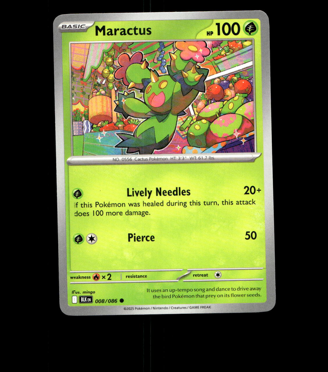 Maractus – 008/086 – Black Bolt – Normal – Near Mint