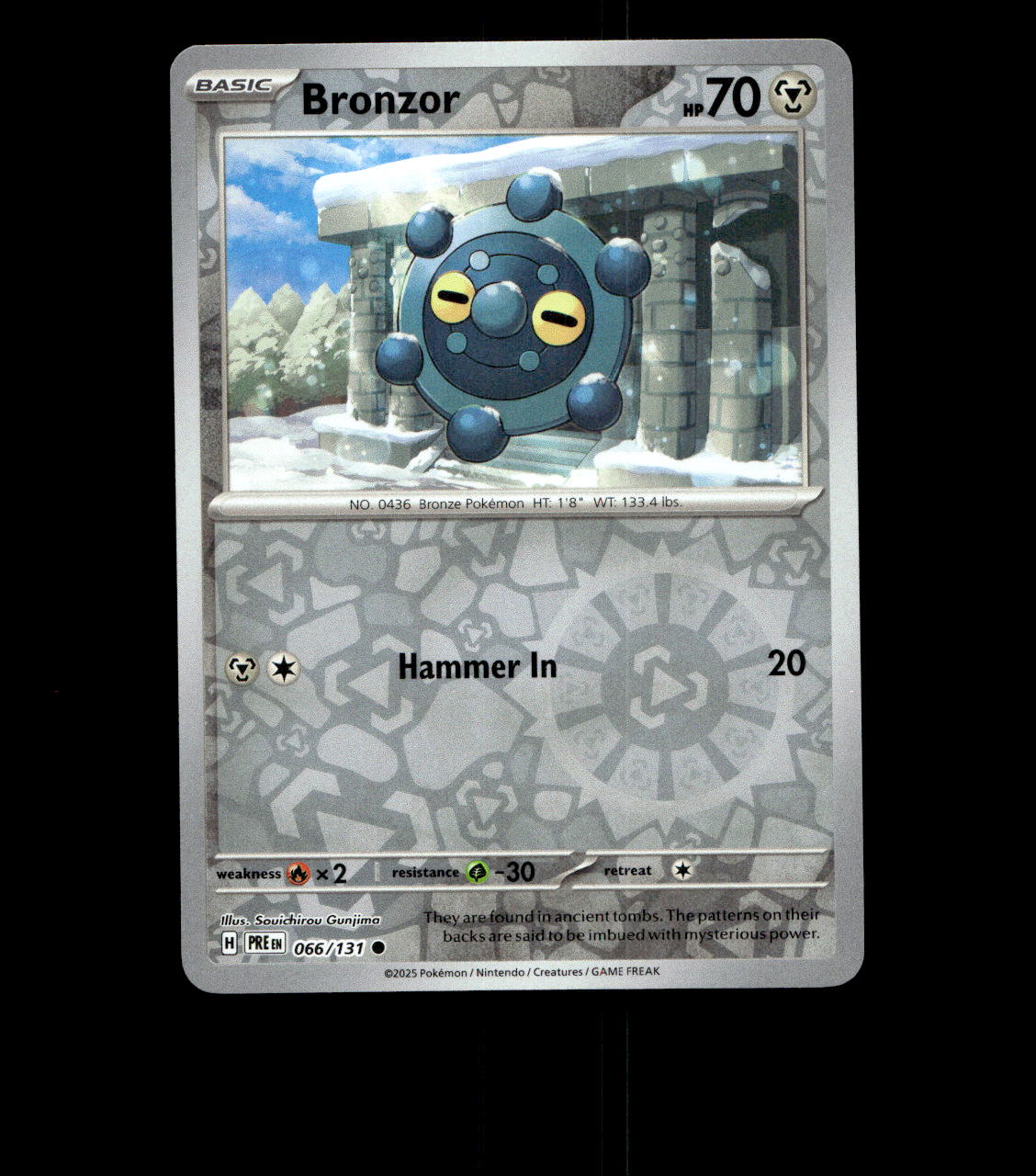 Bronzor - 066/131 - Prismatic Evolutions - Near Mint Reverse Holofoil