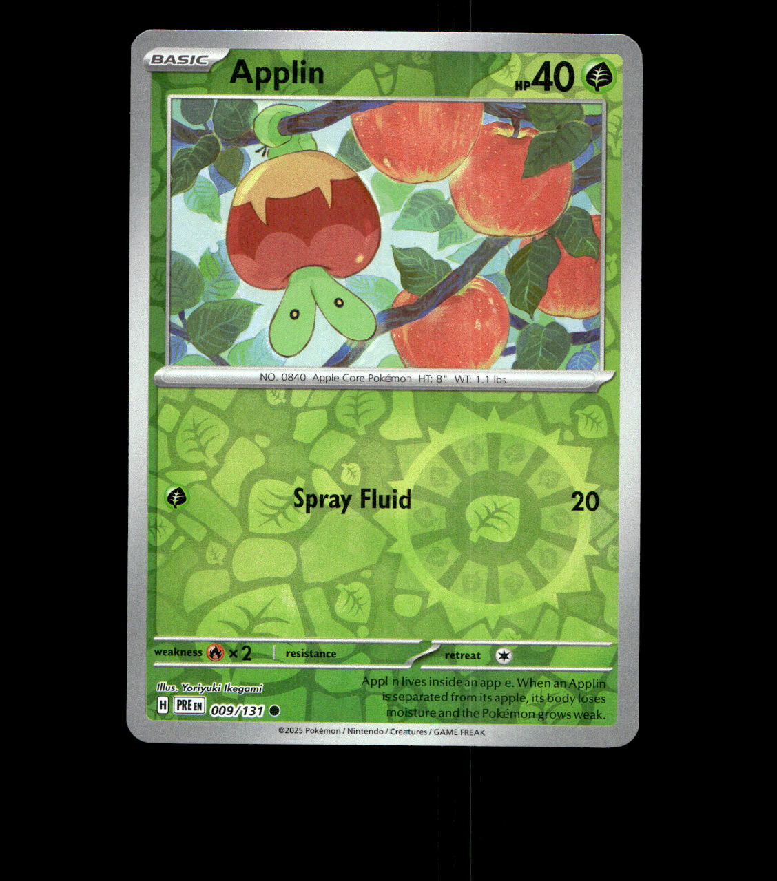 Applin – 009/131 – Prismatic Evolutions – Near Mint Reverse Holofoil