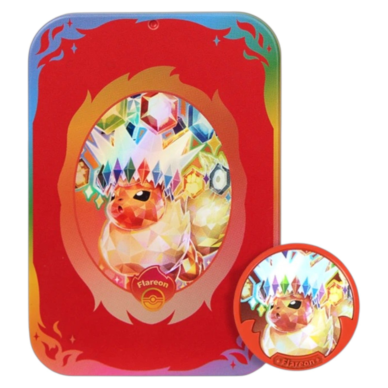 Pokemon TCG Chinese Terastal Gathering Metal Tin Flareon