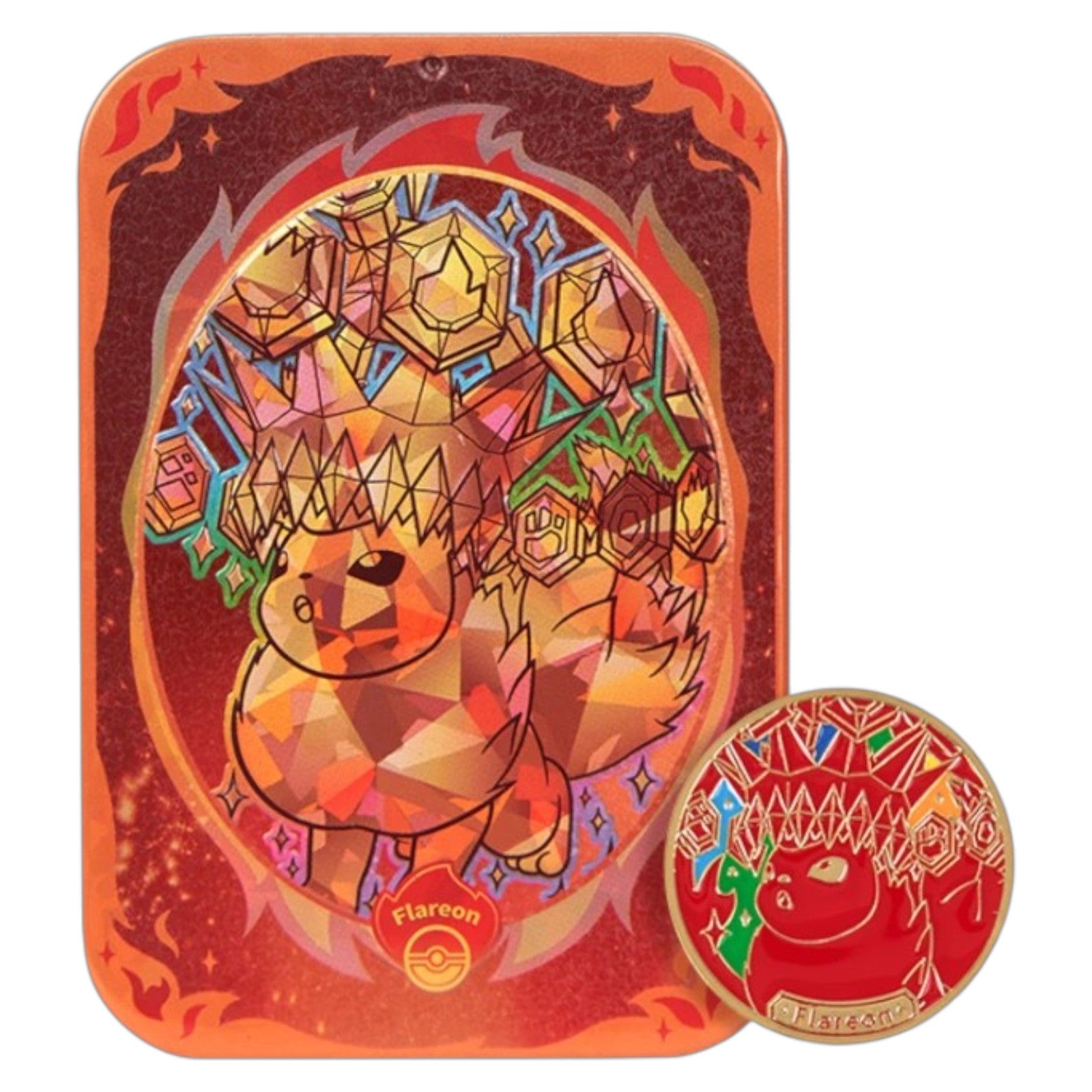 Pokemon TCG Chinese Terastal Gathering Metal Tin Flareon