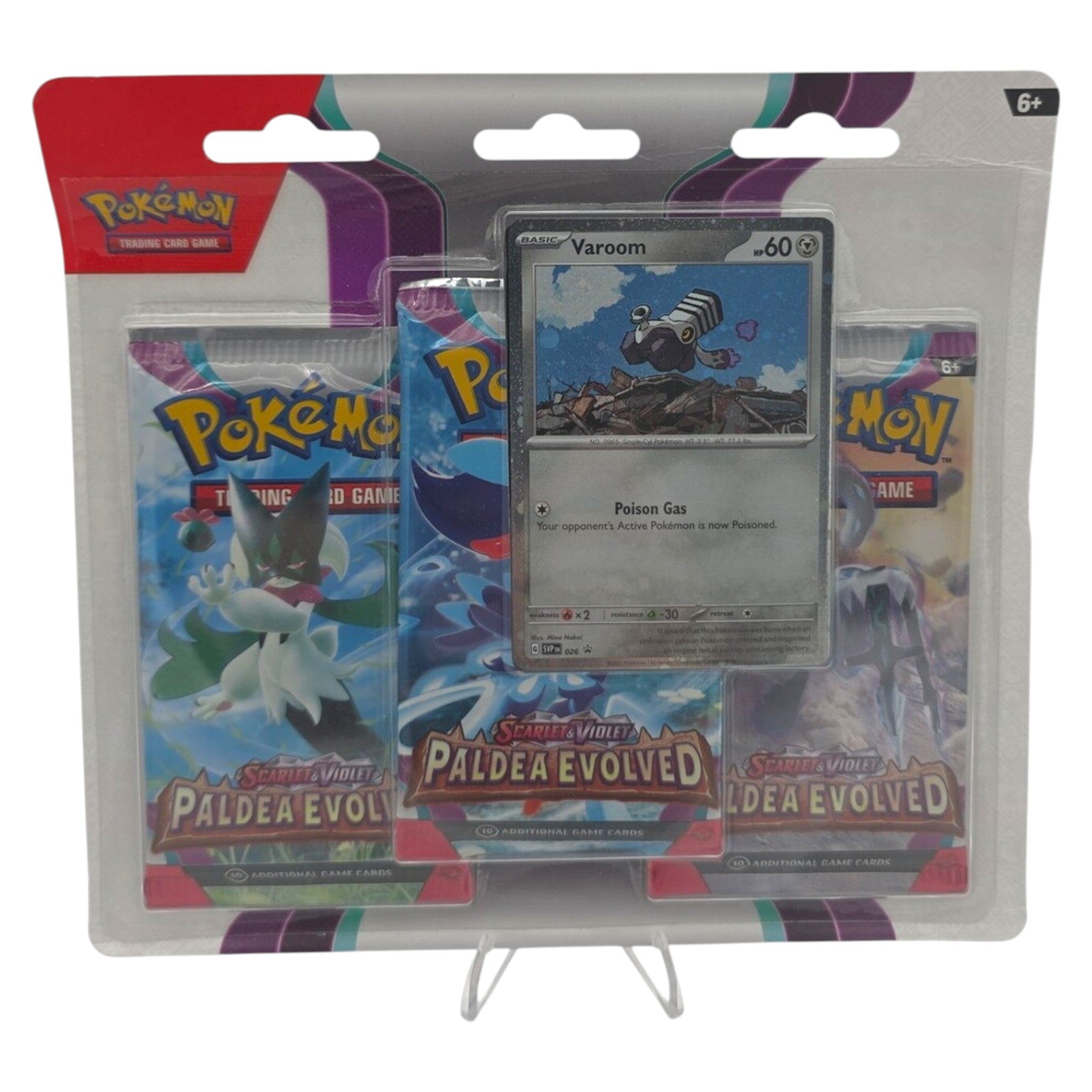 Pokemon TCG Paldea Evolved 3 Pack Blister Varoom
