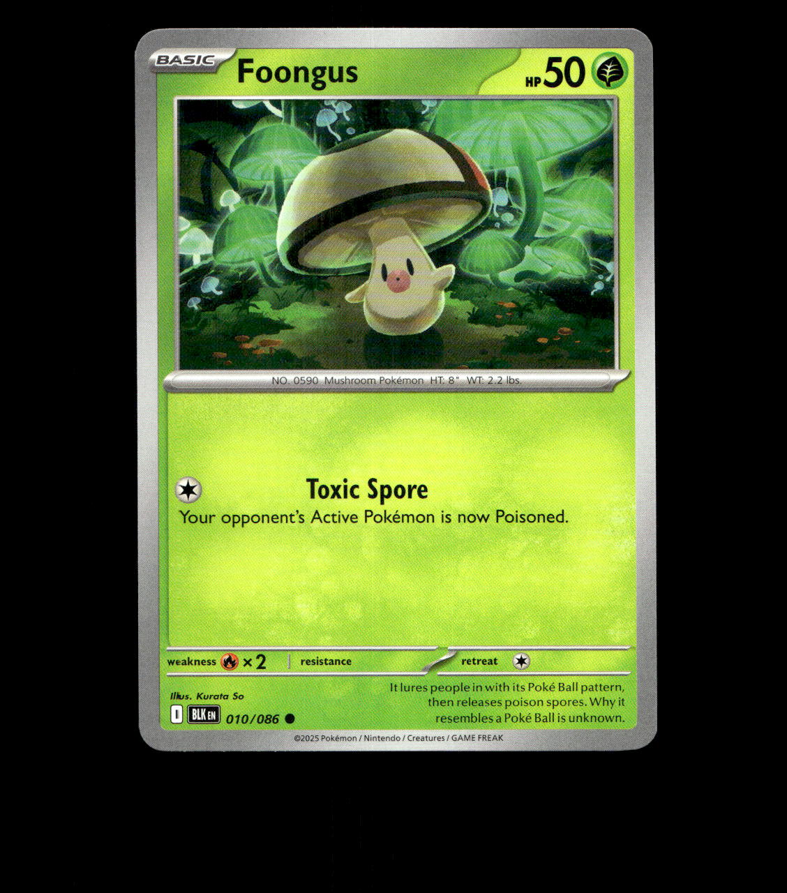 Foongus – 010/086 – Black Bolt – Normal – Near Mint