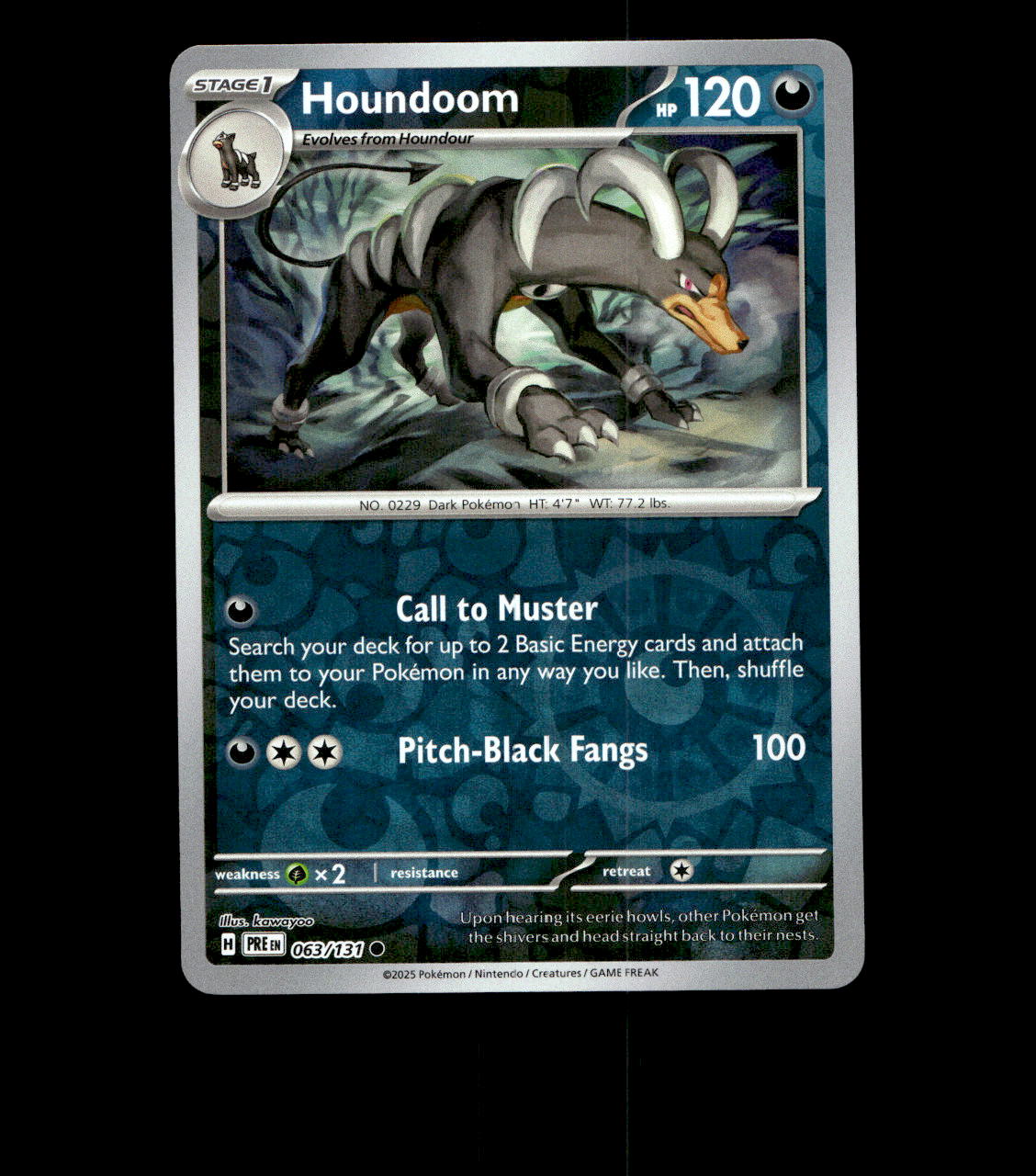 Houndoom - 063/131 - Prismatic Evolutions - Near Mint Reverse Holofoil