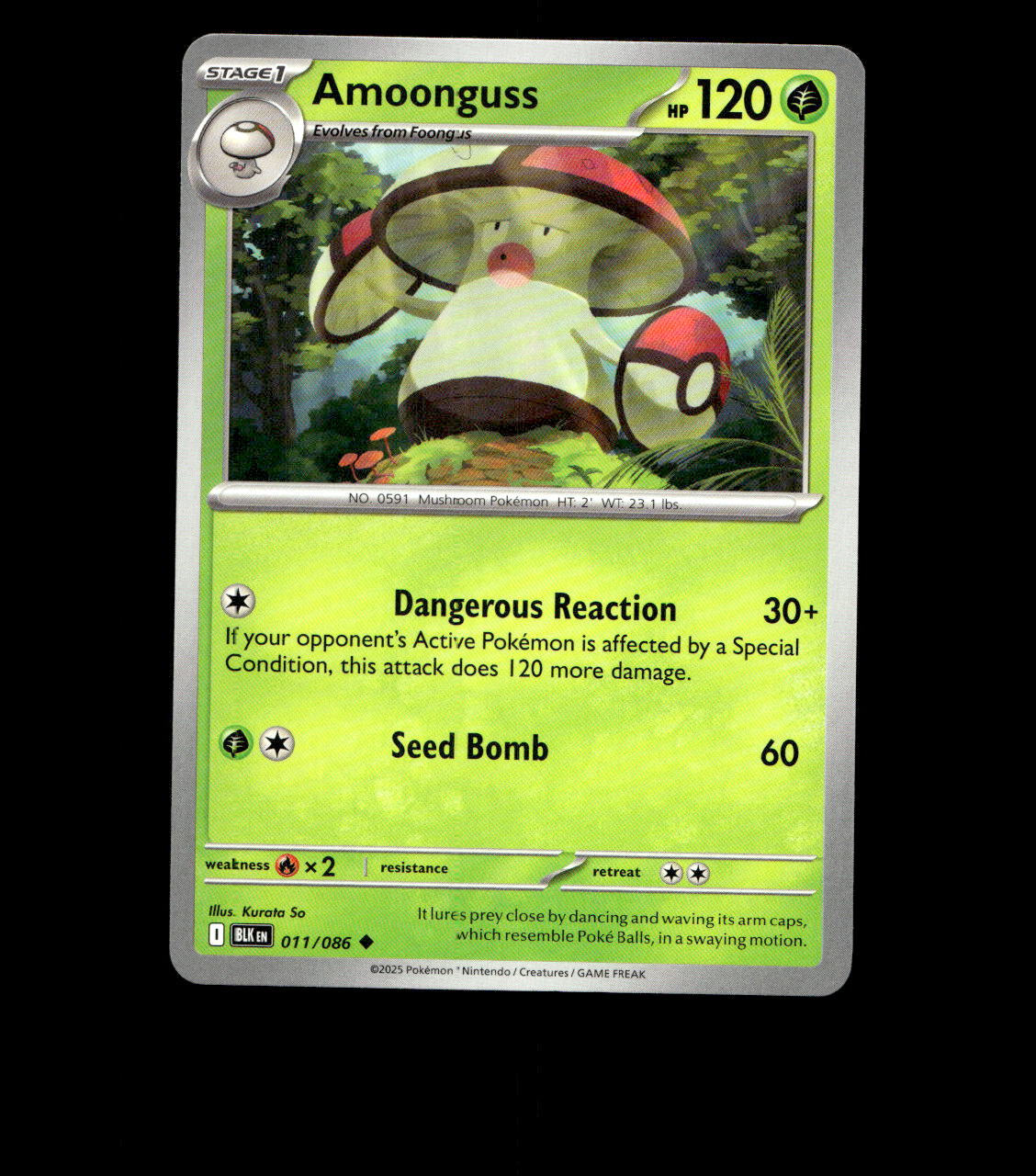 Amoonguss – 011/086 – Black Bolt – Normal – Near Mint