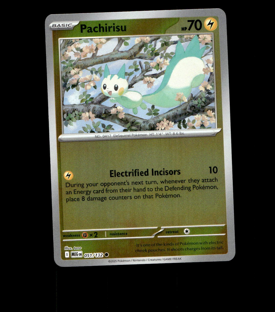 Pachirisu – 051/132 – Mega Evolution – Reverse Holo – Near Mint