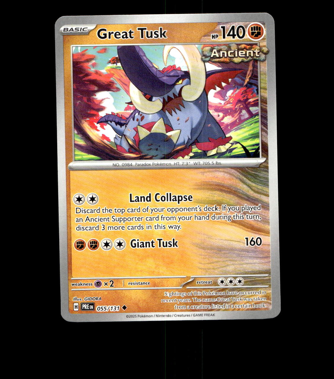Great Tusk - 055/131 - Prismatic Evolutions - Near Mint