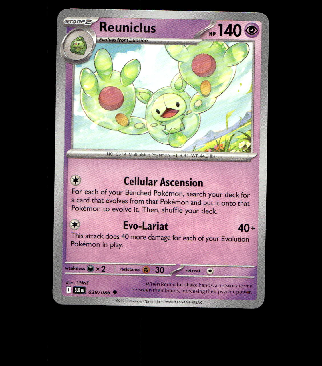 Reuniclus – 039/086 – Black Bolt – Normal – Near Mint